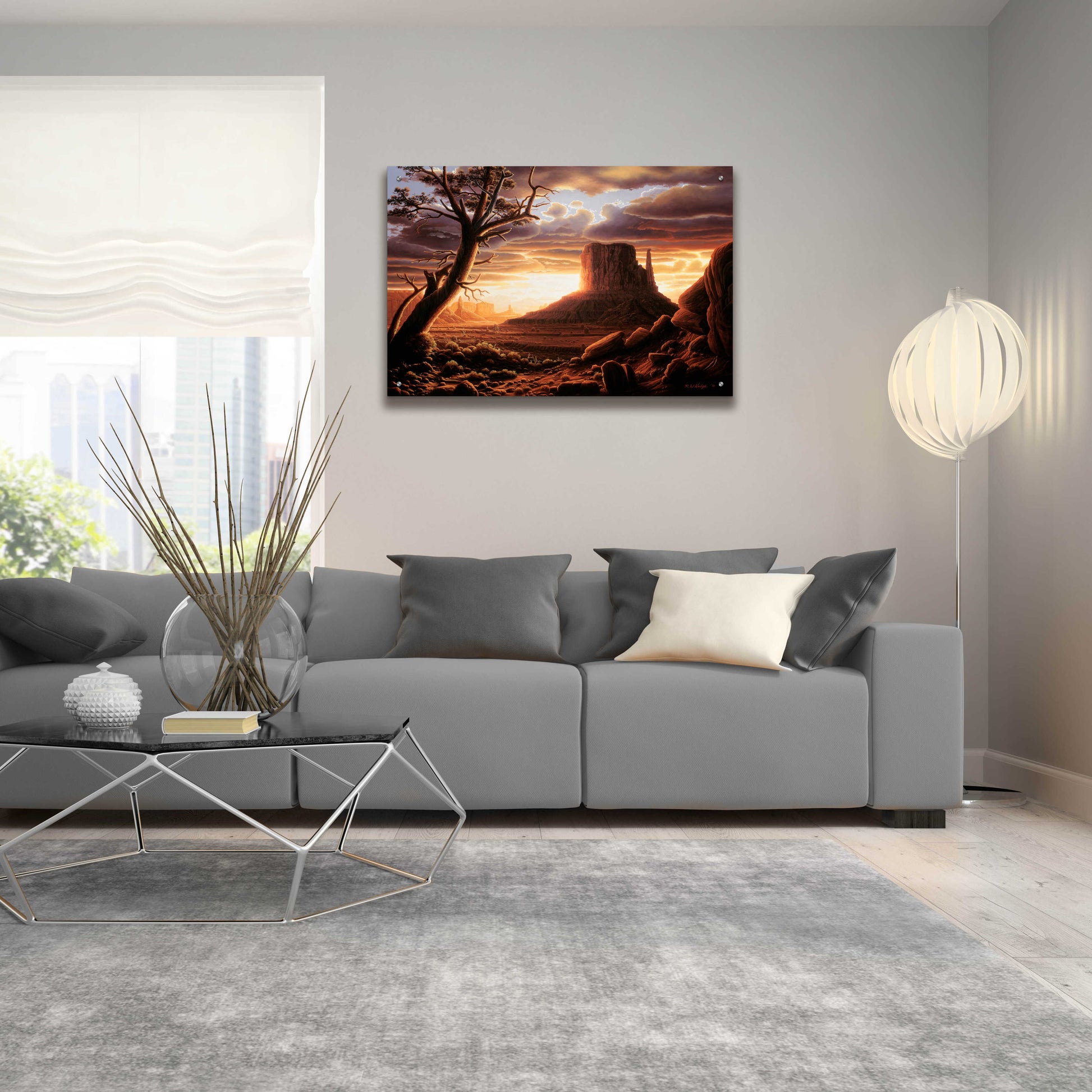 Epic Art 'The Southwest Sun' by R. Hed, Acrylic Glass Wall Art,36x24