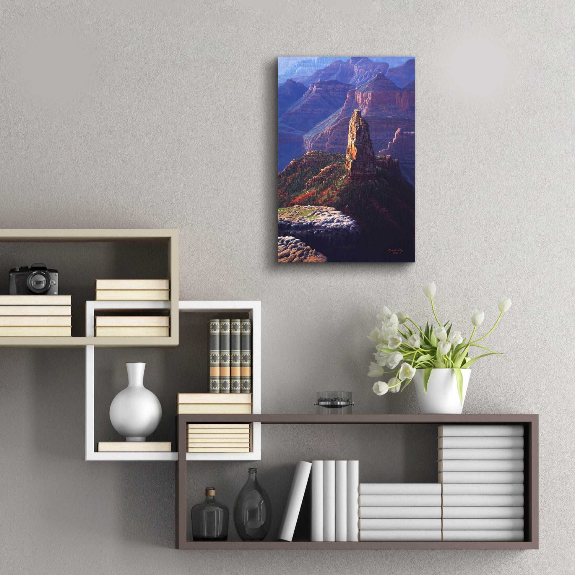 Epic Art 'The Guardian Mountain' by R. Hed, Acrylic Glass Wall Art,16x24