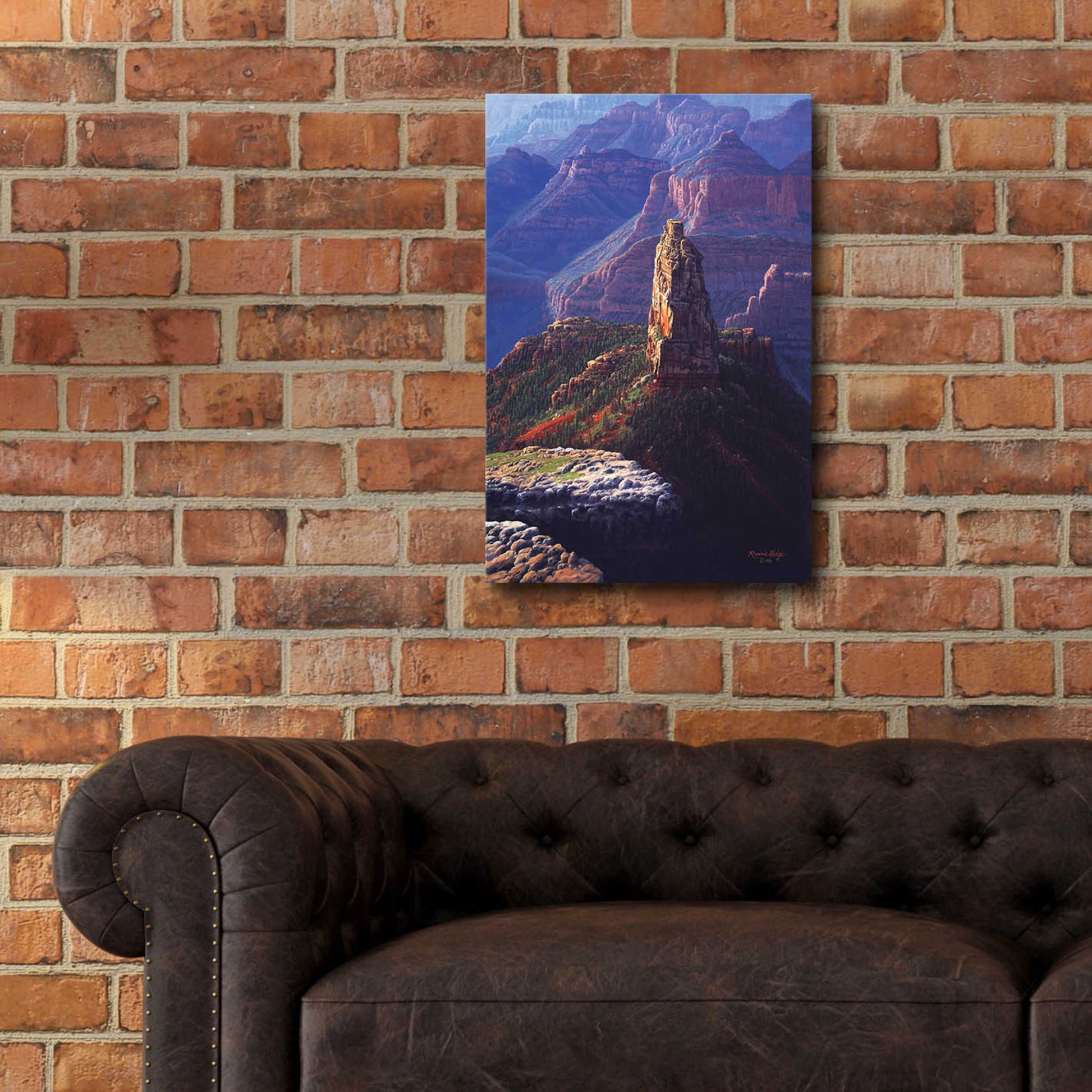 Epic Art 'The Guardian Mountain' by R. Hed, Acrylic Glass Wall Art,16x24