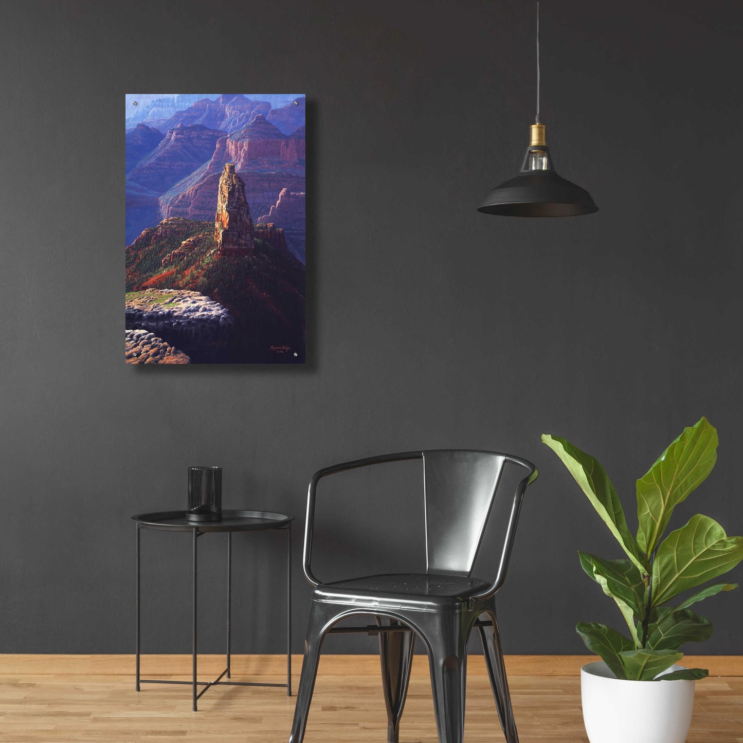 Epic Art 'The Guardian Mountain' by R. Hed, Acrylic Glass Wall Art,24x36