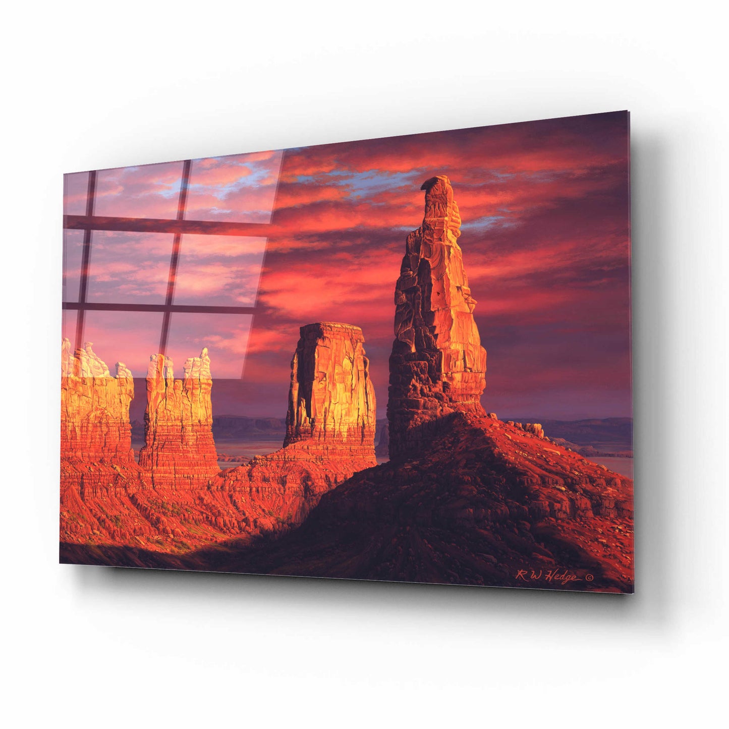 Epic Art 'Fiery Castles' by R. Hed, Acrylic Glass Wall Art,16x12