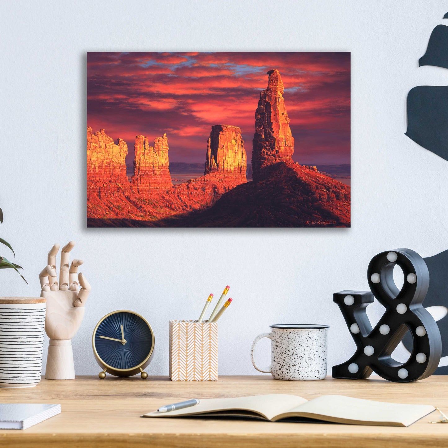 Epic Art 'Fiery Castles' by R. Hed, Acrylic Glass Wall Art,16x12