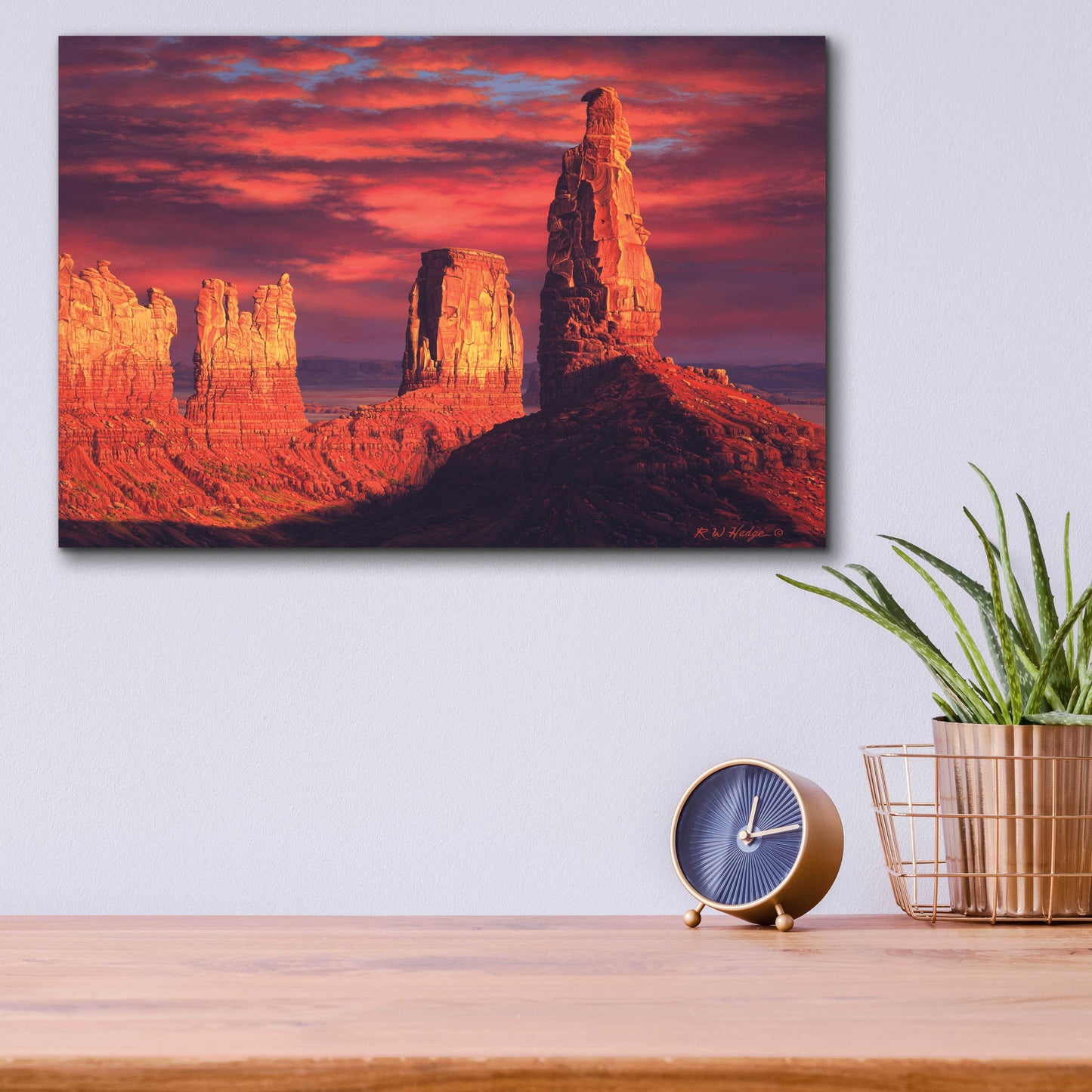 Epic Art 'Fiery Castles' by R. Hed, Acrylic Glass Wall Art,16x12