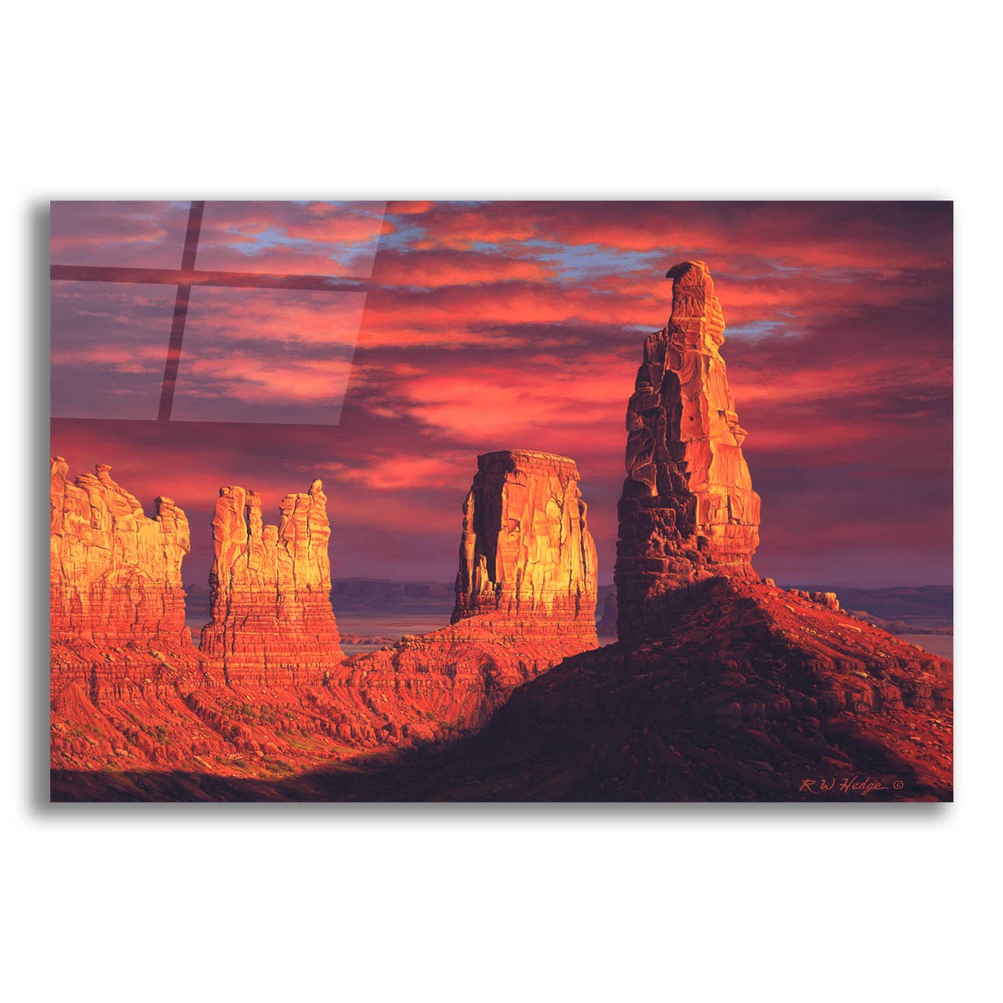 Epic Art 'Fiery Castles' by R. Hed, Acrylic Glass Wall Art,16x12