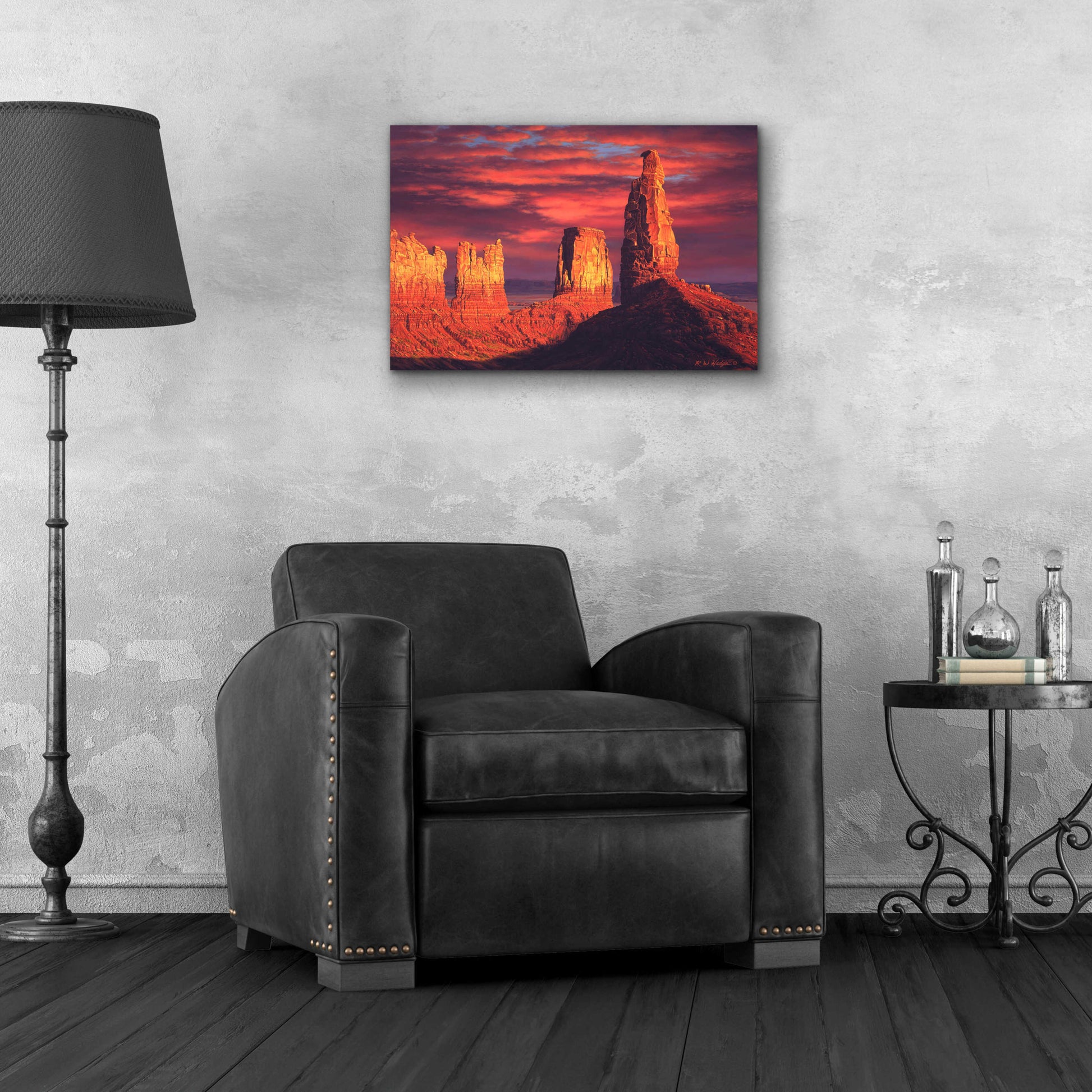 Epic Art 'Fiery Castles' by R. Hed, Acrylic Glass Wall Art,24x16