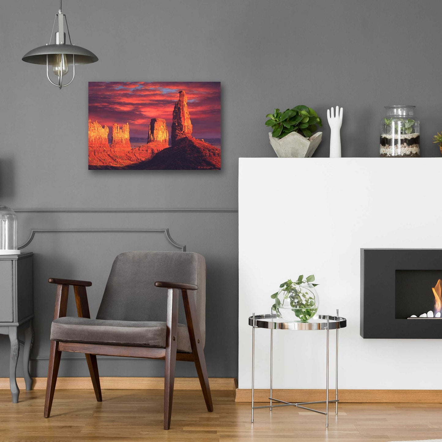 Epic Art 'Fiery Castles' by R. Hed, Acrylic Glass Wall Art,24x16