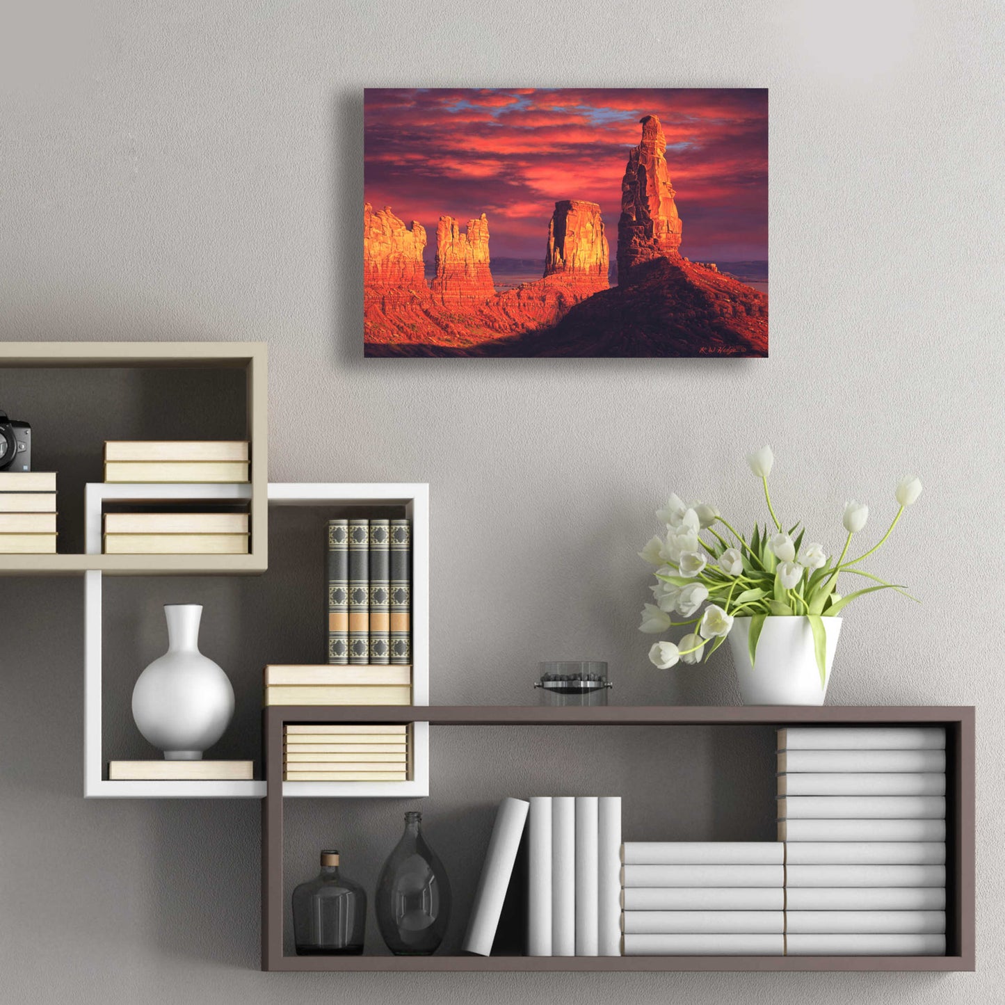 Epic Art 'Fiery Castles' by R. Hed, Acrylic Glass Wall Art,24x16