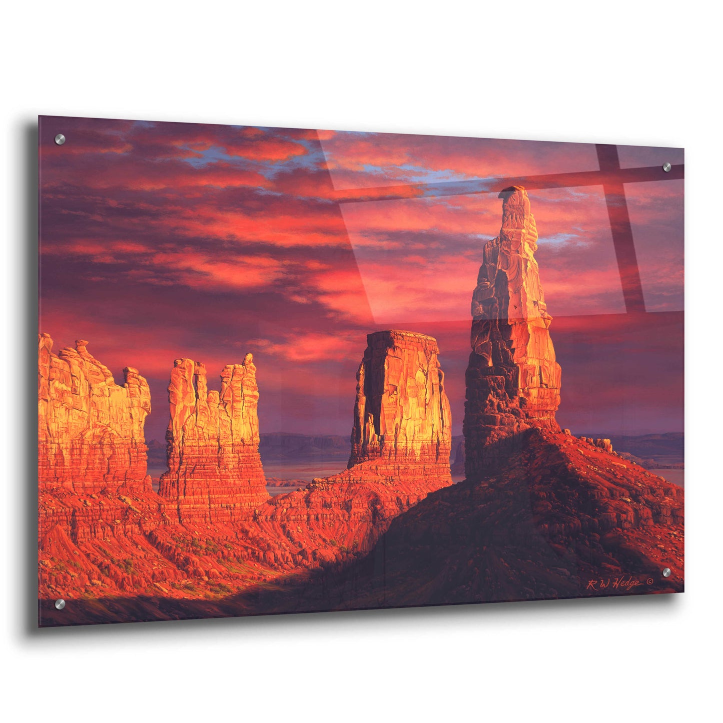 Epic Art 'Fiery Castles' by R. Hed, Acrylic Glass Wall Art,36x24