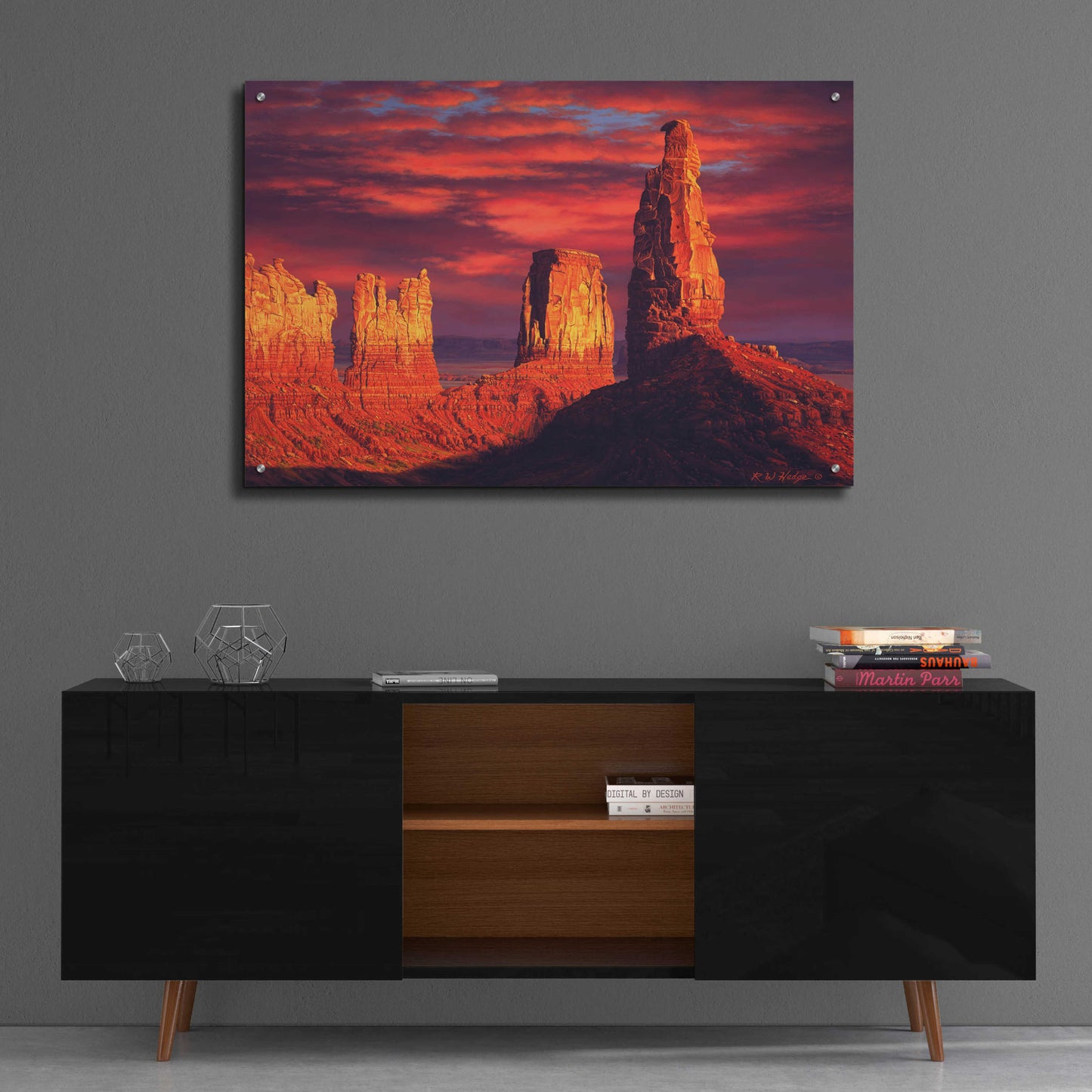 Epic Art 'Fiery Castles' by R. Hed, Acrylic Glass Wall Art,36x24