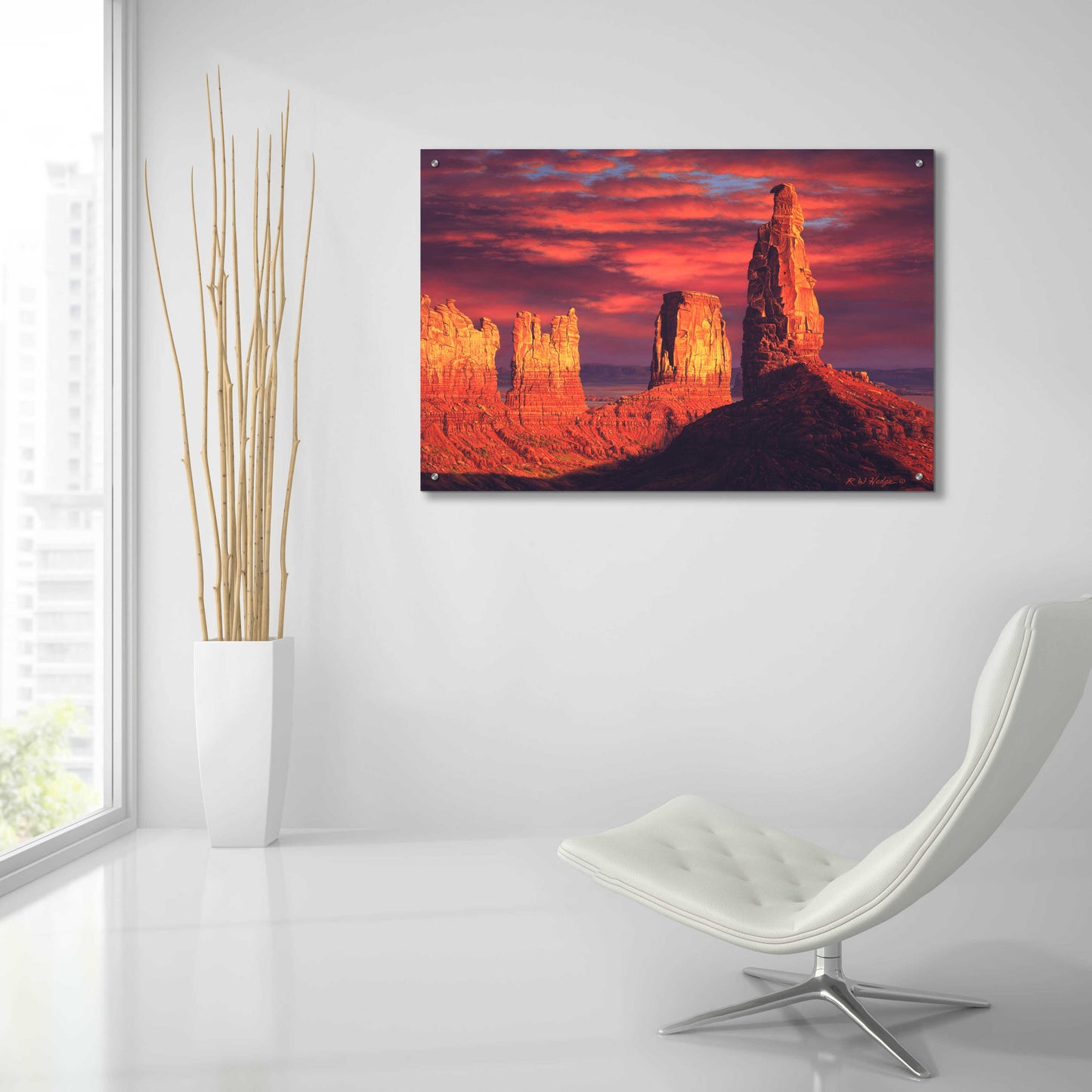 Epic Art 'Fiery Castles' by R. Hed, Acrylic Glass Wall Art,36x24