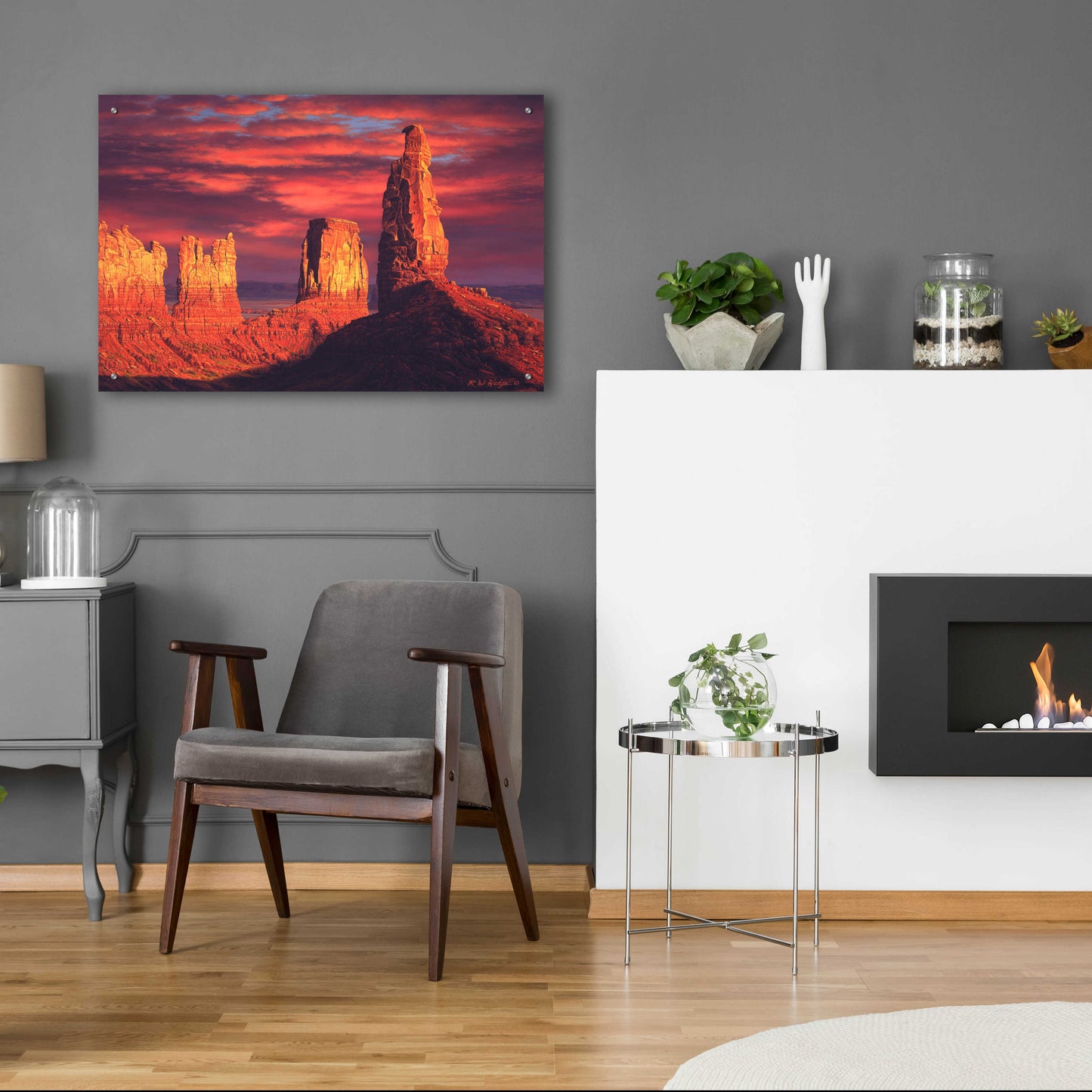 Epic Art 'Fiery Castles' by R. Hed, Acrylic Glass Wall Art,36x24