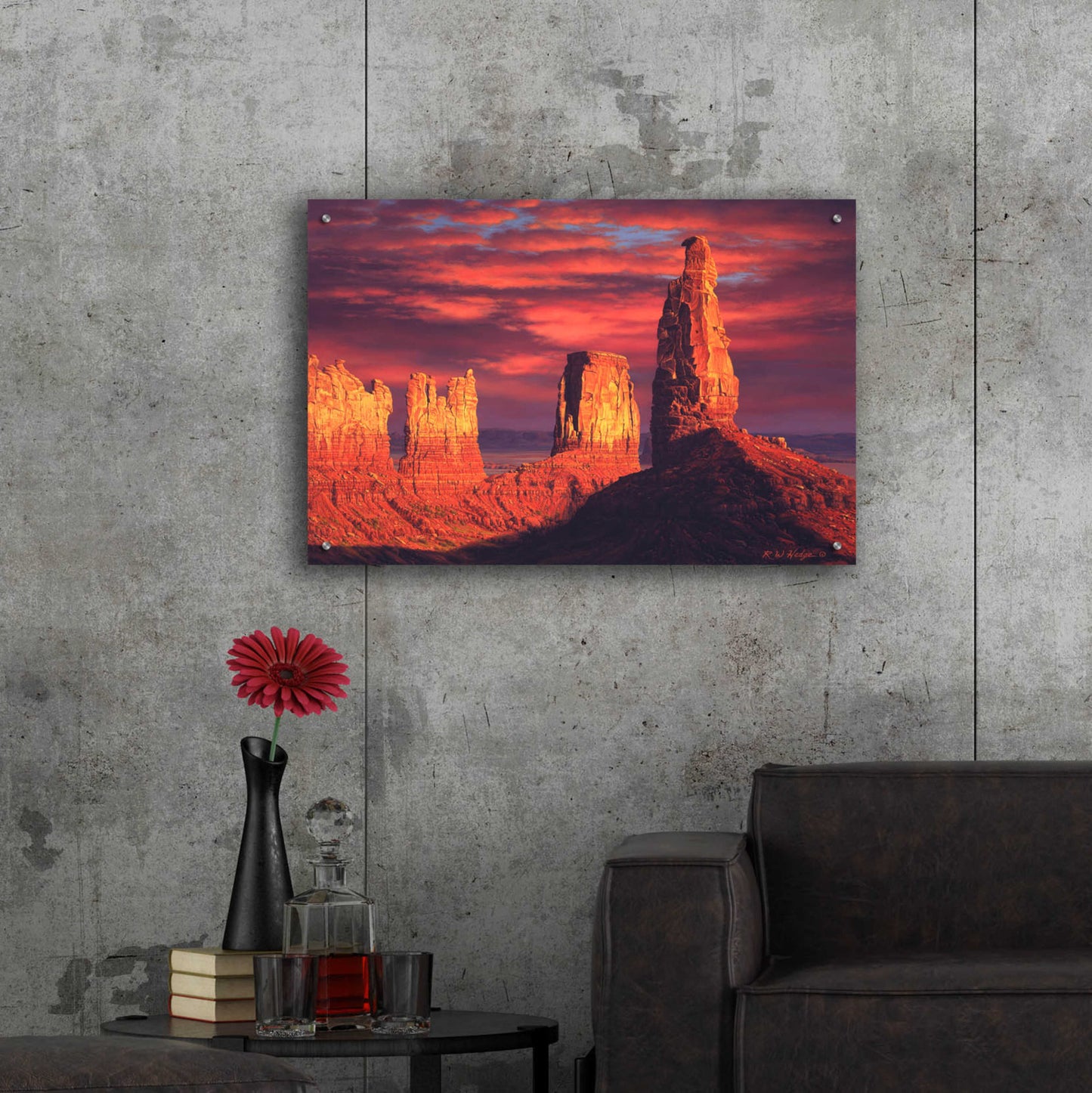 Epic Art 'Fiery Castles' by R. Hed, Acrylic Glass Wall Art,36x24