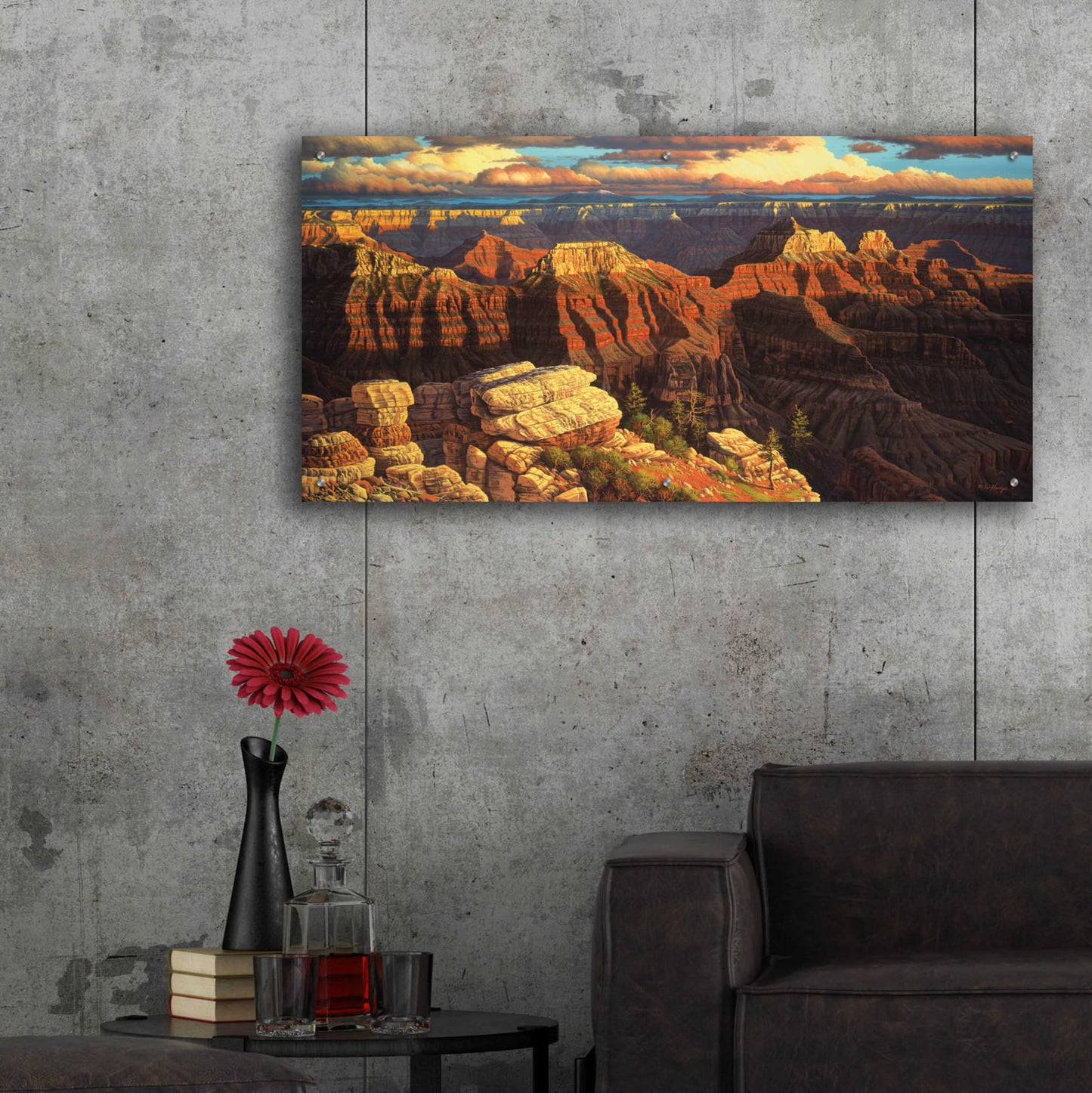 Epic Art 'Surrender To The Ages' by R. Hed, Acrylic Glass Wall Art,48x24