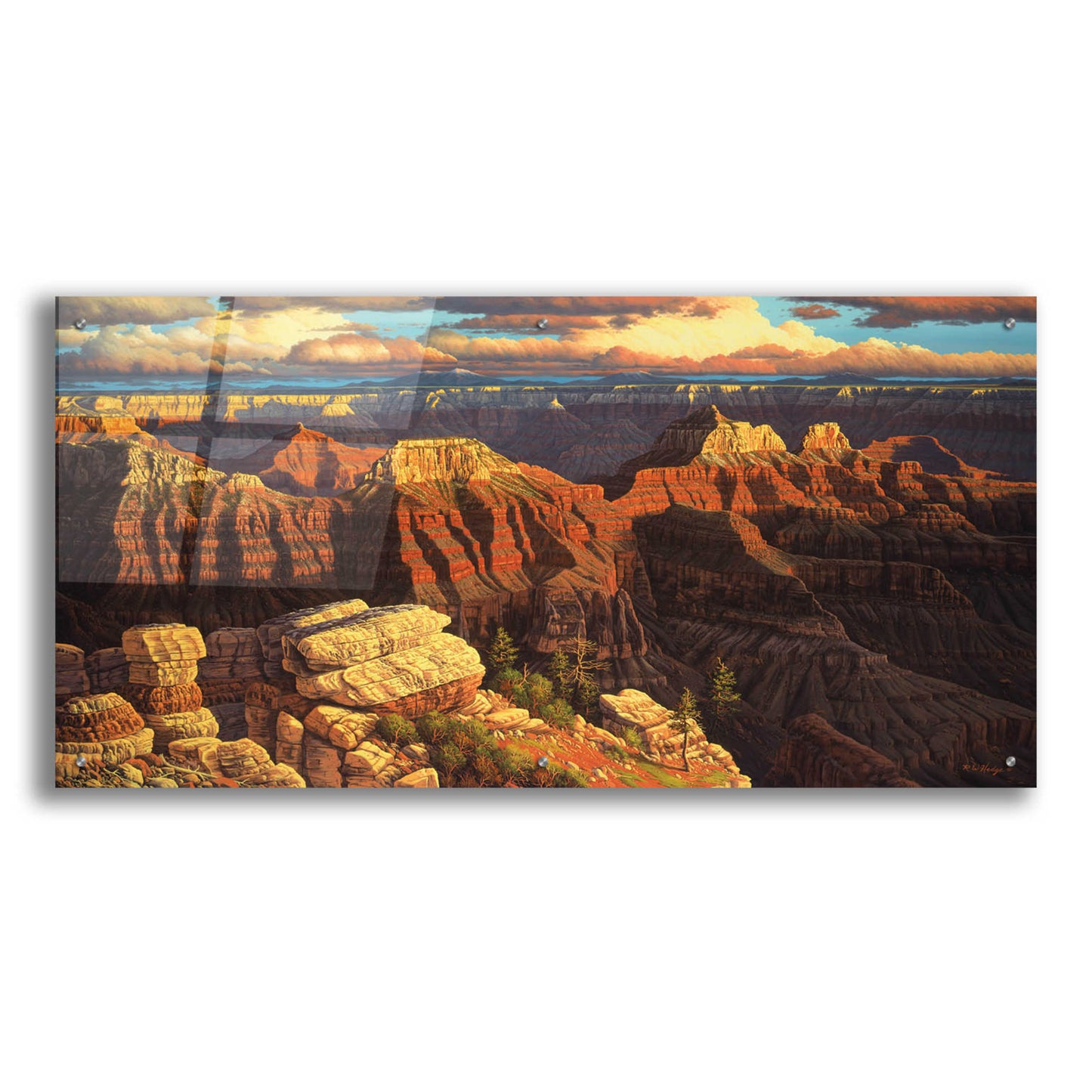 Epic Art 'Surrender To The Ages' by R. Hed, Acrylic Glass Wall Art,48x24