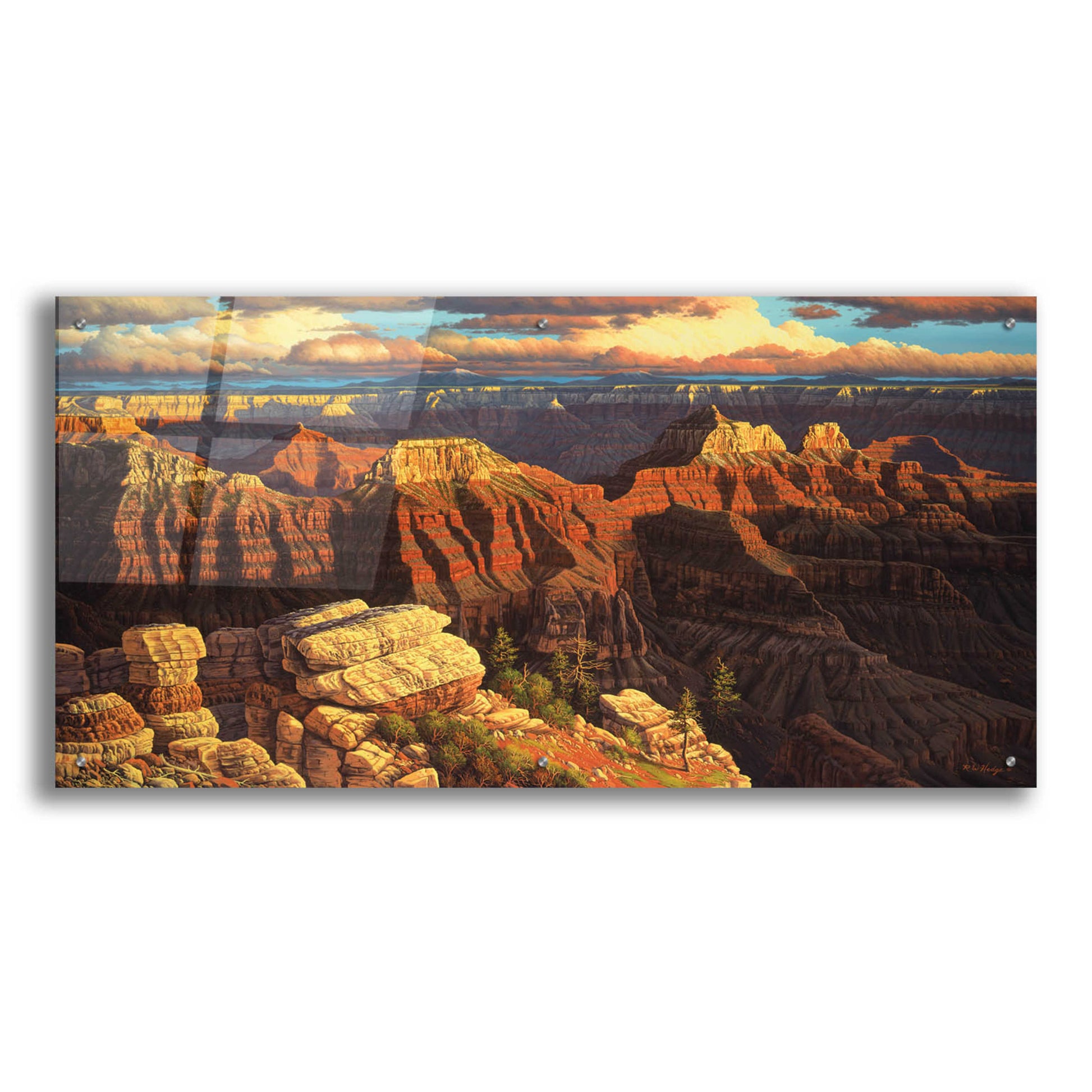 Epic Art 'Surrender To The Ages' by R. Hed, Acrylic Glass Wall Art,48x24