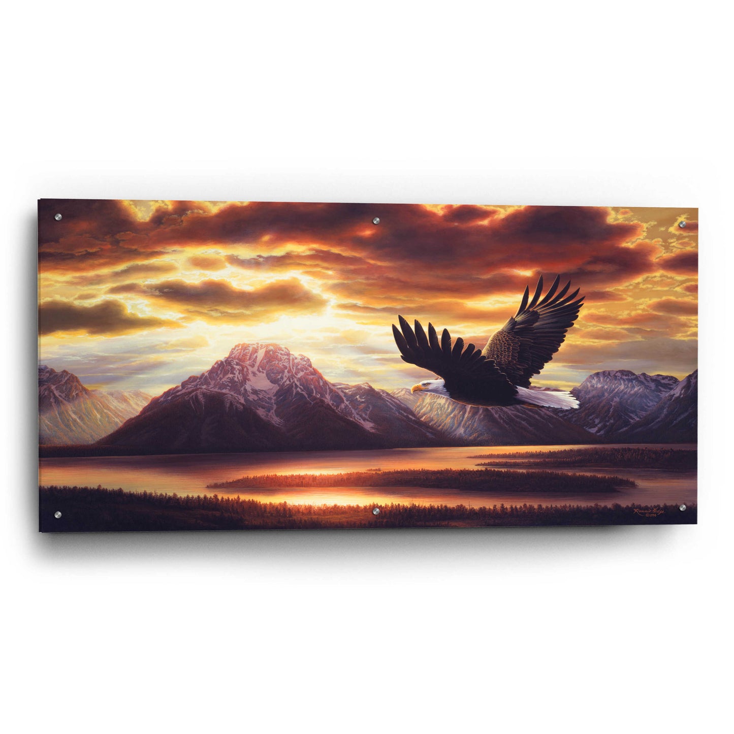 Epic Art 'Sacred Vigil' by R. Hed, Acrylic Glass Wall Art,48x24