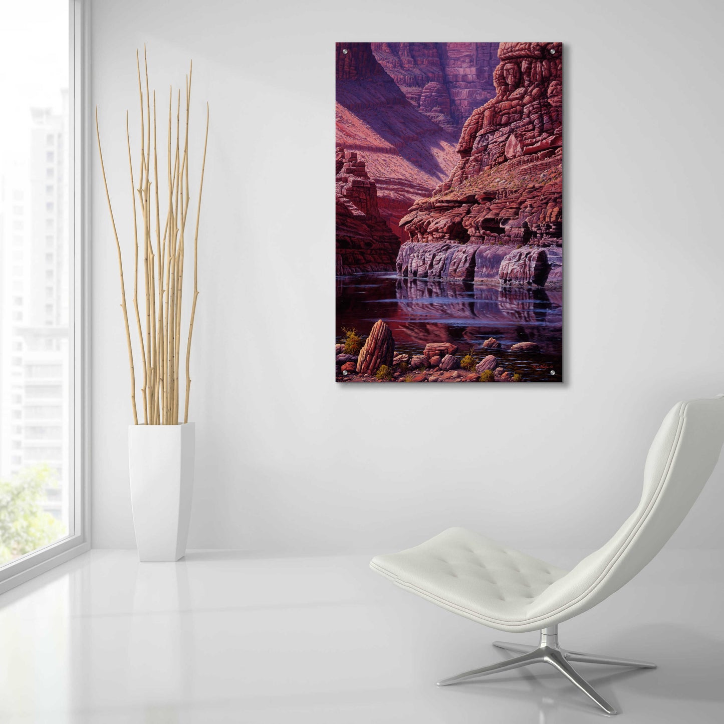 Epic Art 'Reflections Of Marble' by R. Hed, Acrylic Glass Wall Art,24x36