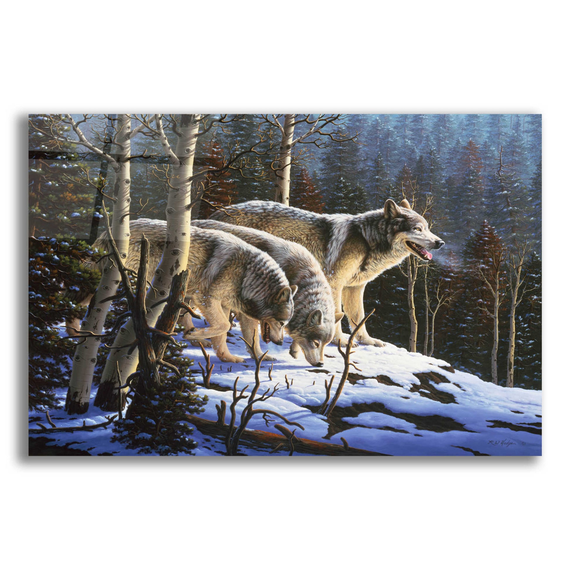 Epic Art 'First Hunt' by R. Hed, Acrylic Glass Wall Art,16x12