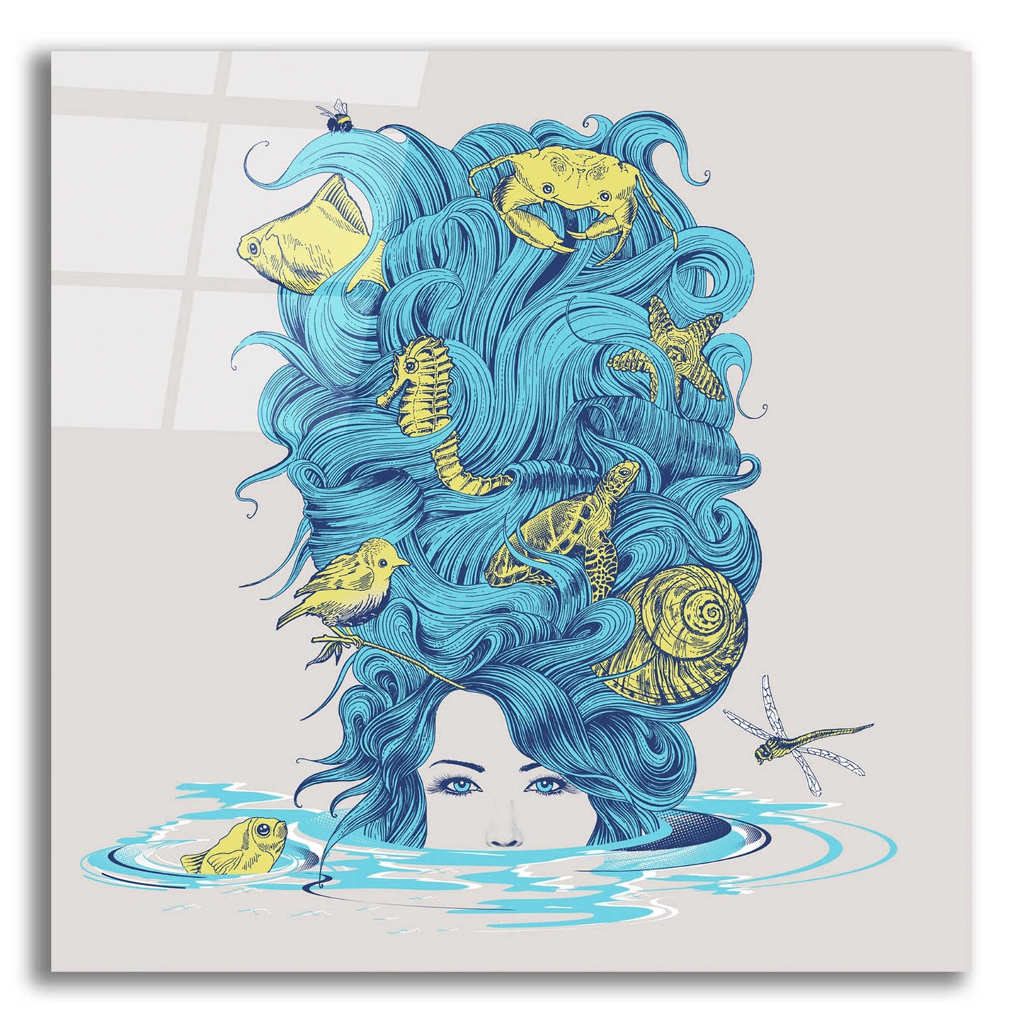 Epic Art 'The Ocean Queen' by Rachel Caldwell, Acrylic Glass Wall Art