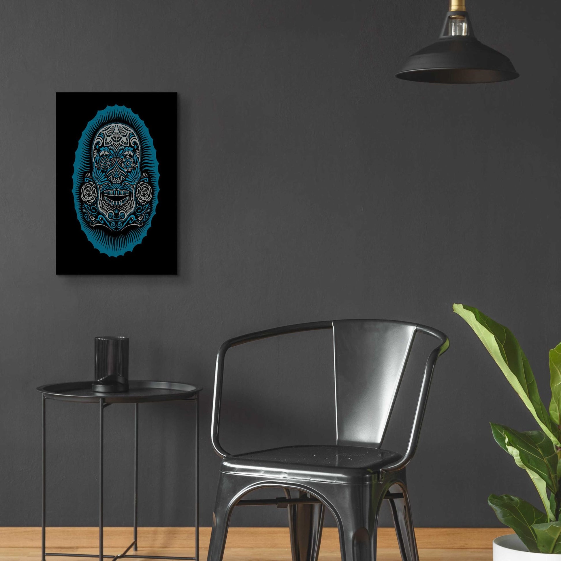 Epic Art 'Sugar Skull' by Rachel Caldwell, Acrylic Glass Wall Art,16x24