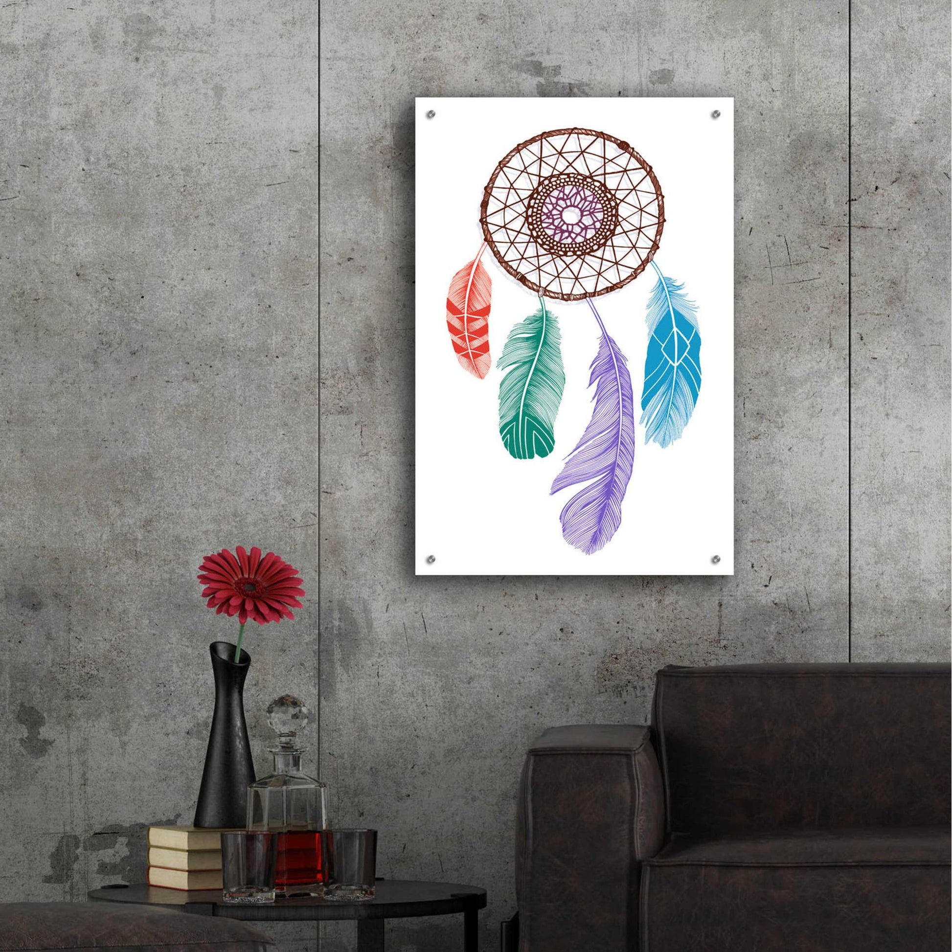 Epic Art 'Stylized Dream Catcher' by Rachel Caldwell, Acrylic Glass Wall Art,24x36