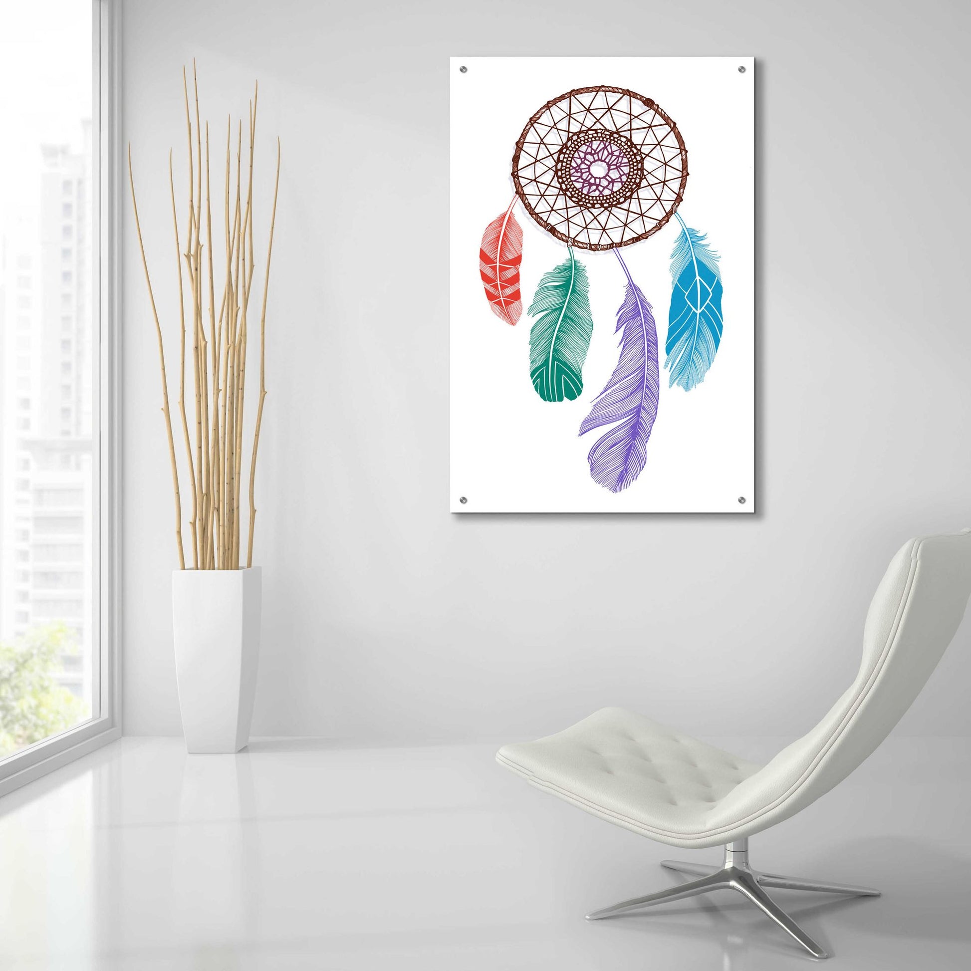 Epic Art 'Stylized Dream Catcher' by Rachel Caldwell, Acrylic Glass Wall Art,24x36