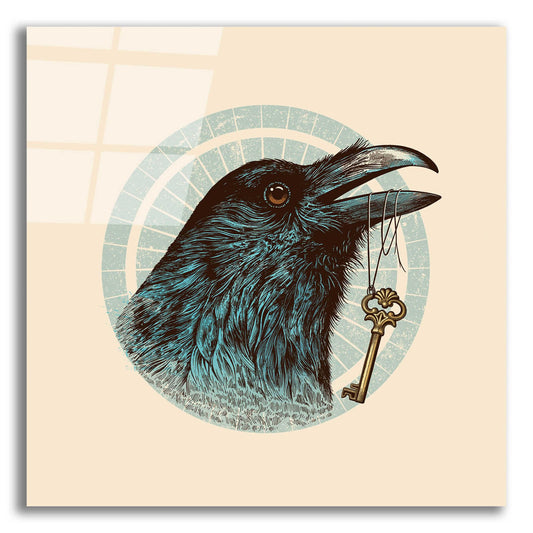 Epic Art 'Raven Portrait' by Rachel Caldwell, Acrylic Glass Wall Art