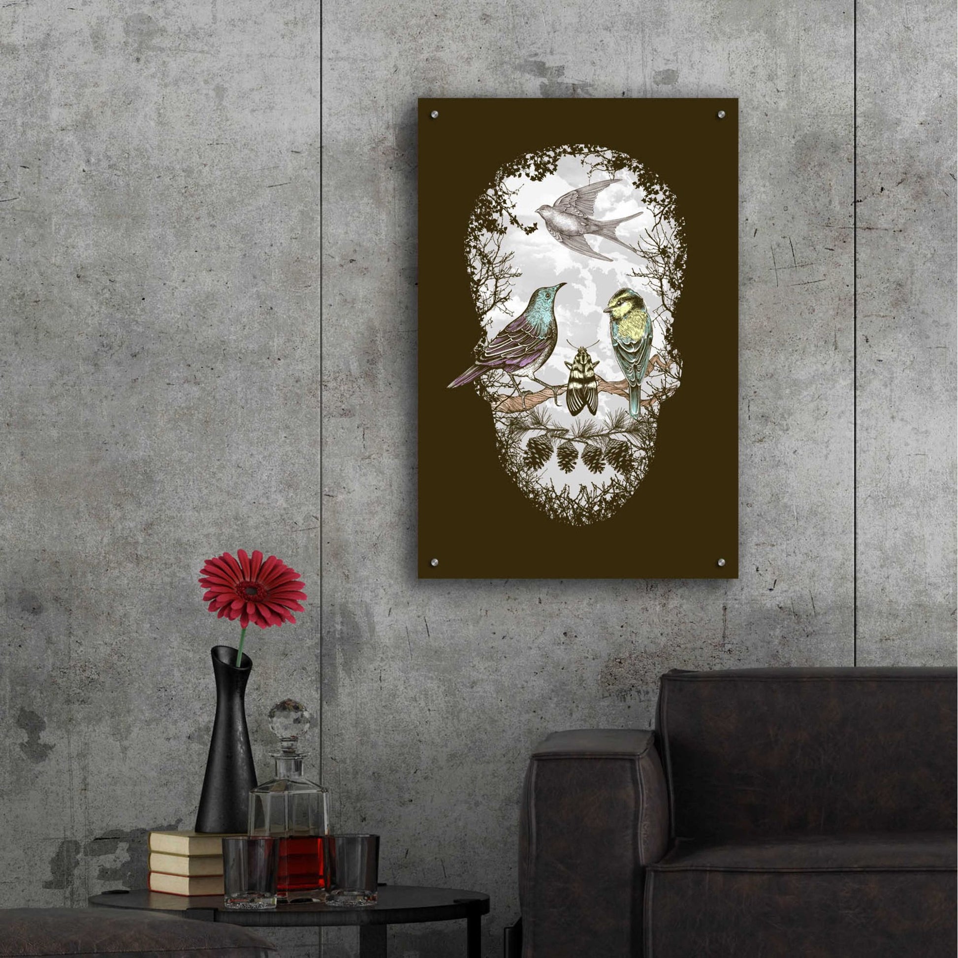 Epic Art 'Natures Skull' by Rachel Caldwell, Acrylic Glass Wall Art,24x36