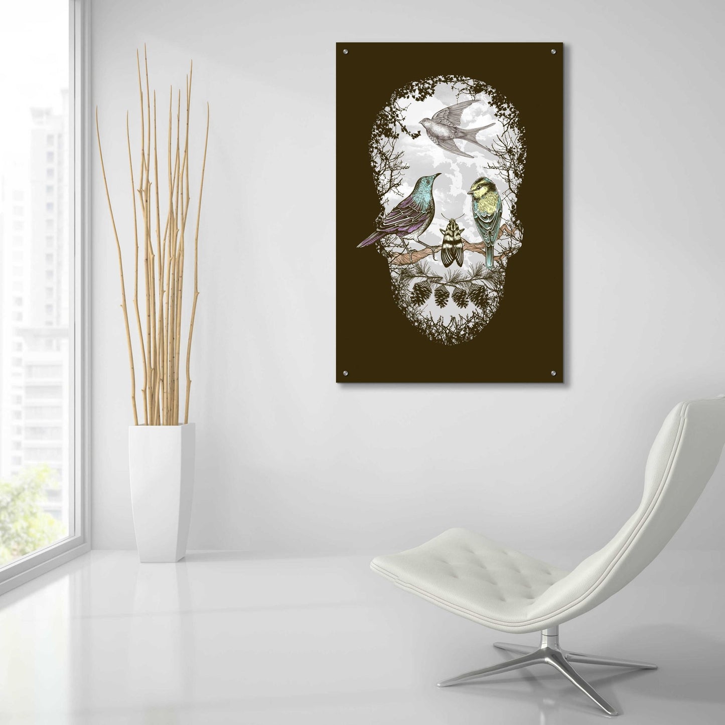 Epic Art 'Natures Skull' by Rachel Caldwell, Acrylic Glass Wall Art,24x36