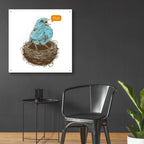 Epic Art 'Hello Twisty Birdie' by Rachel Caldwell, Acrylic Glass Wall Art,36x36