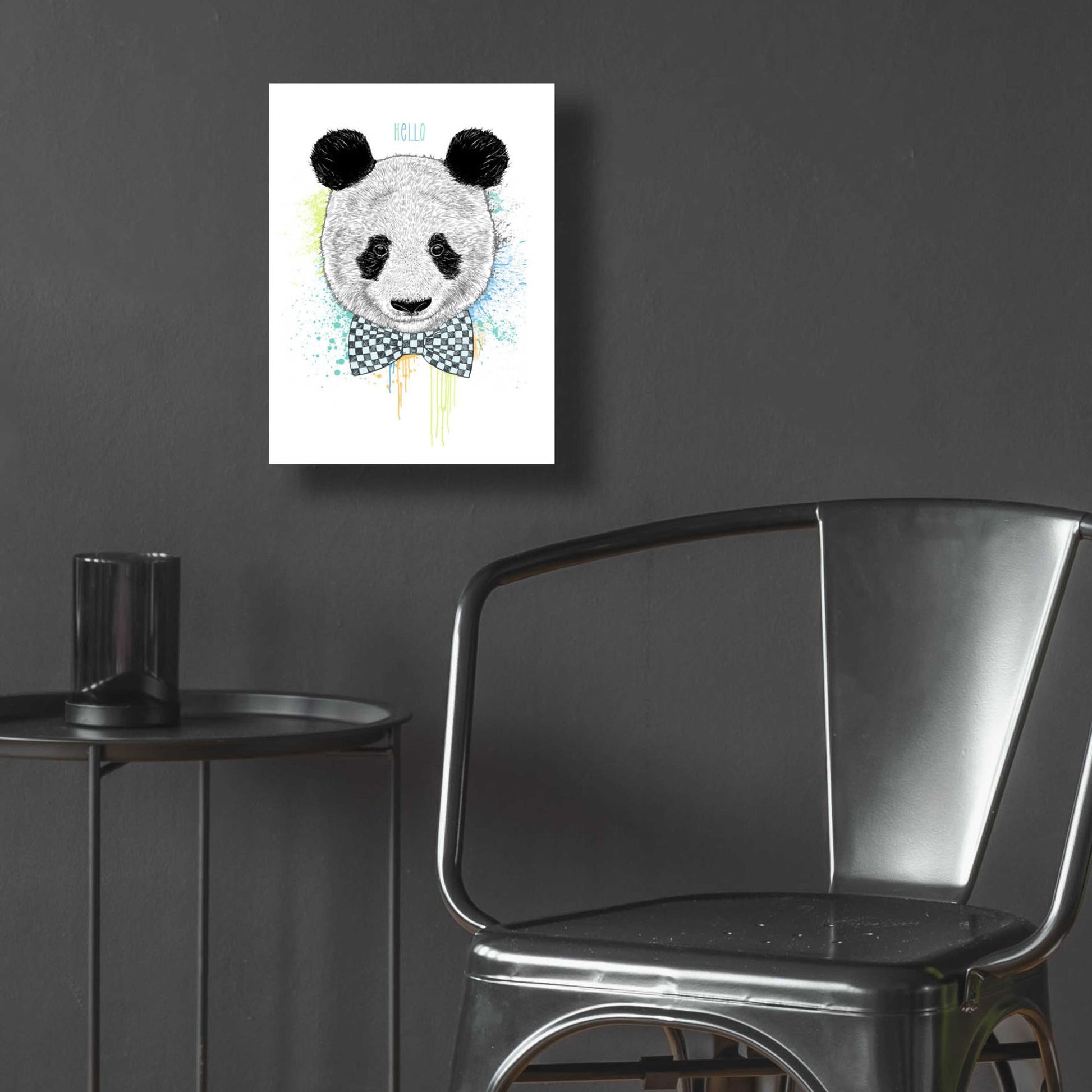 Epic Art 'Hello Panda' by Rachel Caldwell, Acrylic Glass Wall Art,12x16