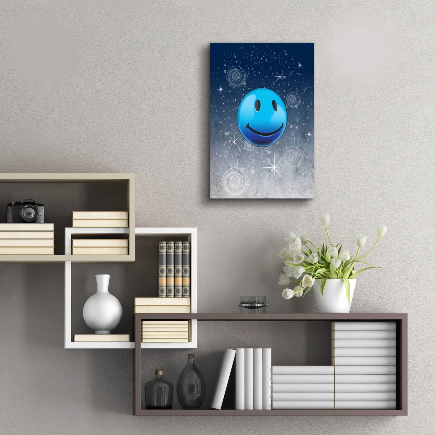 Epic Art 'Happy Sparkle Night' by Rachel Caldwell, Acrylic Glass Wall Art,16x24