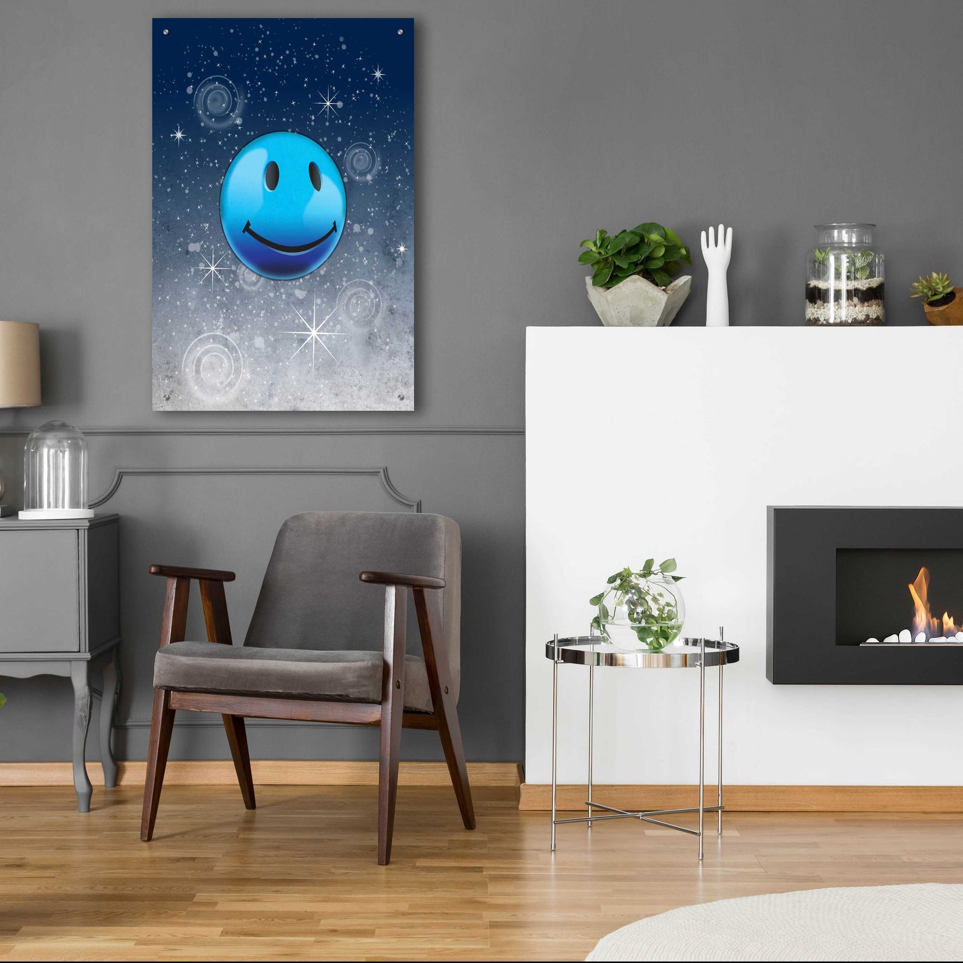 Epic Art 'Happy Sparkle Night' by Rachel Caldwell, Acrylic Glass Wall Art,24x36