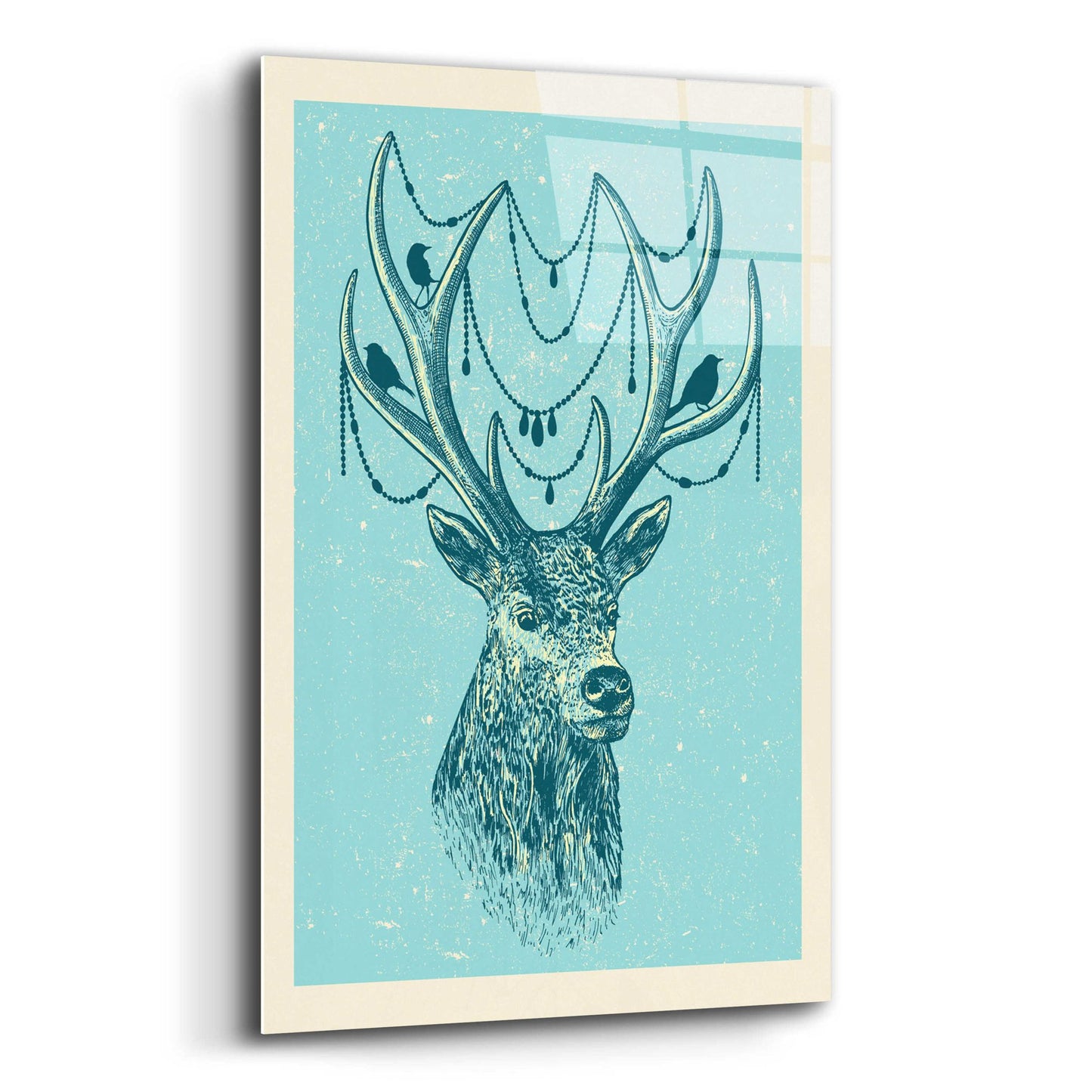 Epic Art 'Festive Reindeer' by Rachel Caldwell, Acrylic Glass Wall Art,12x16