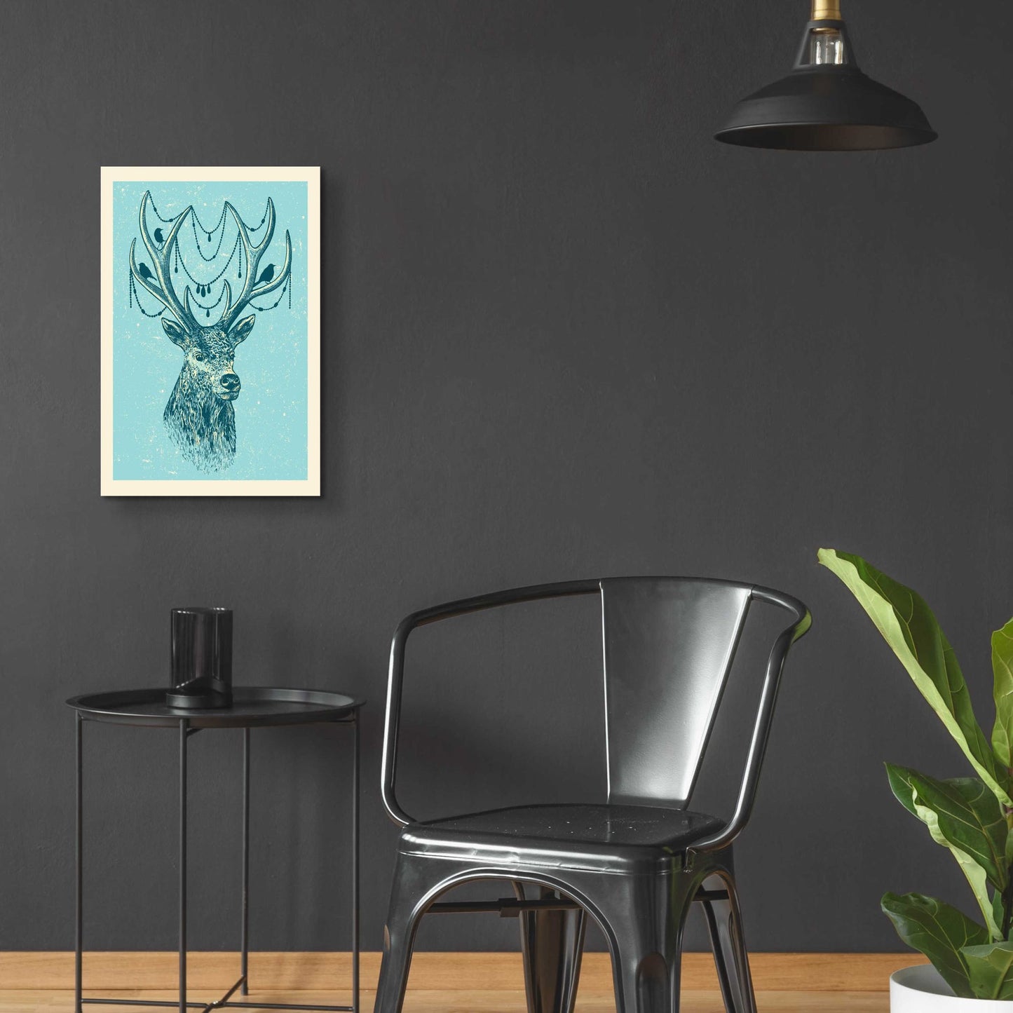 Epic Art 'Festive Reindeer' by Rachel Caldwell, Acrylic Glass Wall Art,16x24