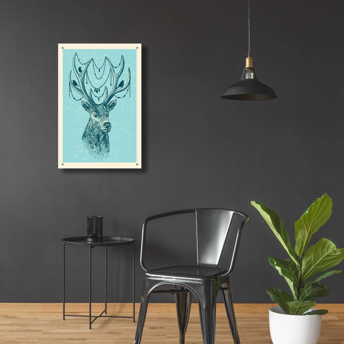 Epic Art 'Festive Reindeer' by Rachel Caldwell, Acrylic Glass Wall Art,24x36