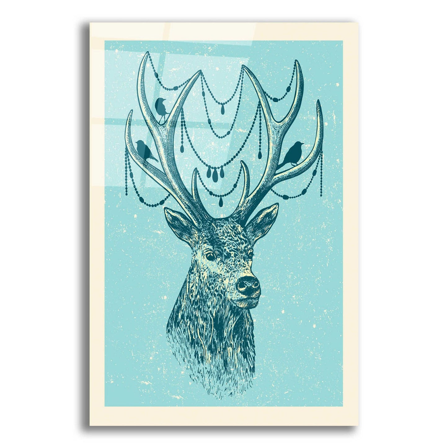 Epic Art 'Festive Reindeer' by Rachel Caldwell, Acrylic Glass Wall Art