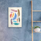 Epic Art 'Feather Collection' by Rachel Caldwell, Acrylic Glass Wall Art,16x24