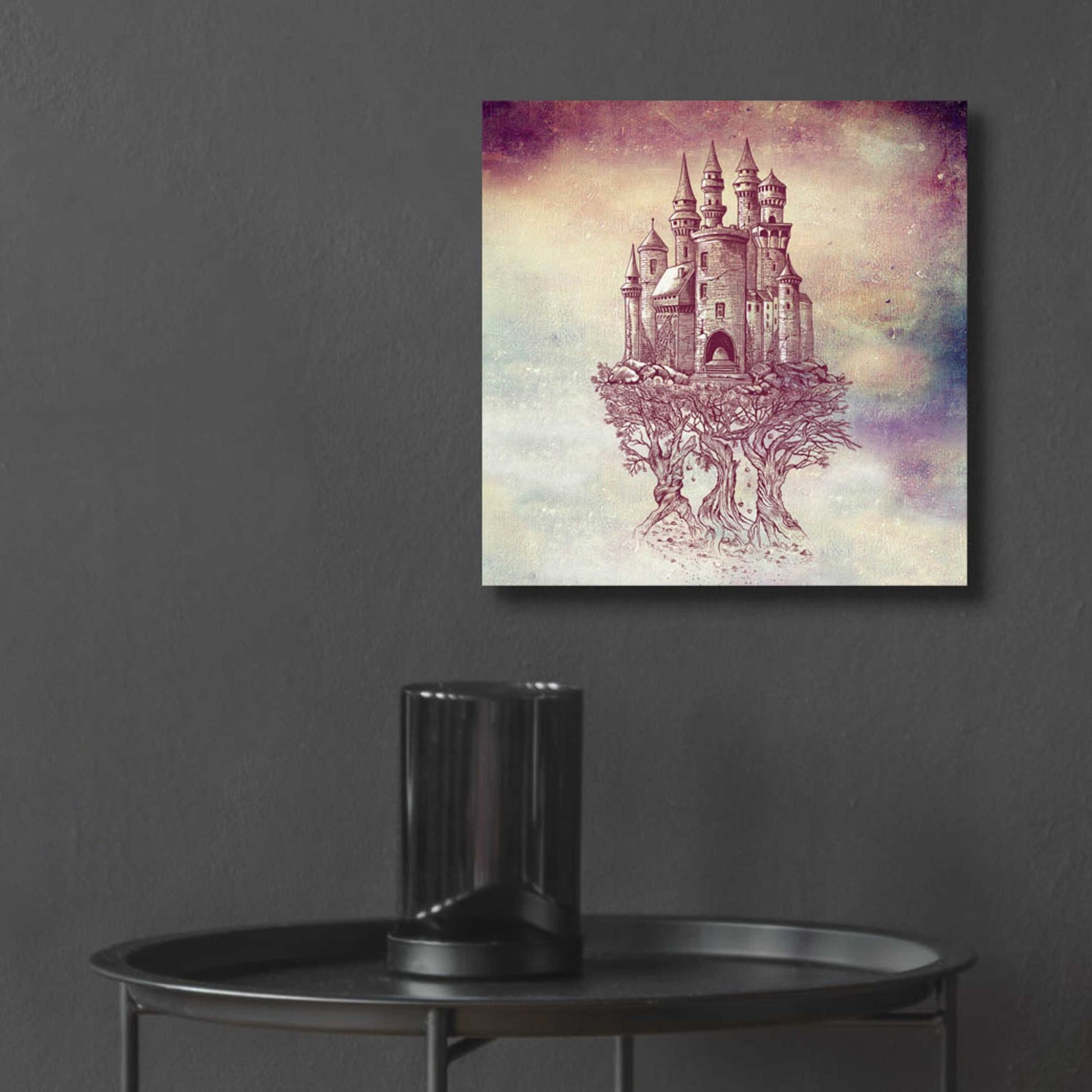 Epic Art 'Castle In Trees' by Rachel Caldwell, Acrylic Glass Wall Art,12x12