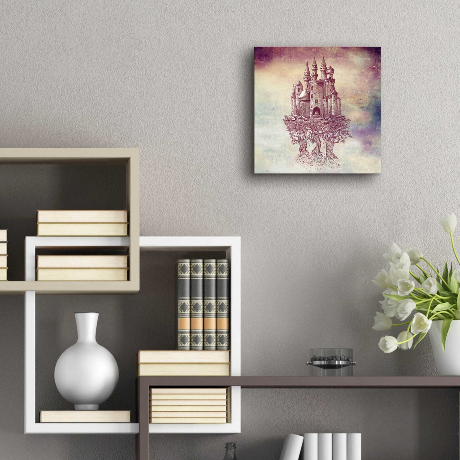 Epic Art 'Castle In Trees' by Rachel Caldwell, Acrylic Glass Wall Art,12x12