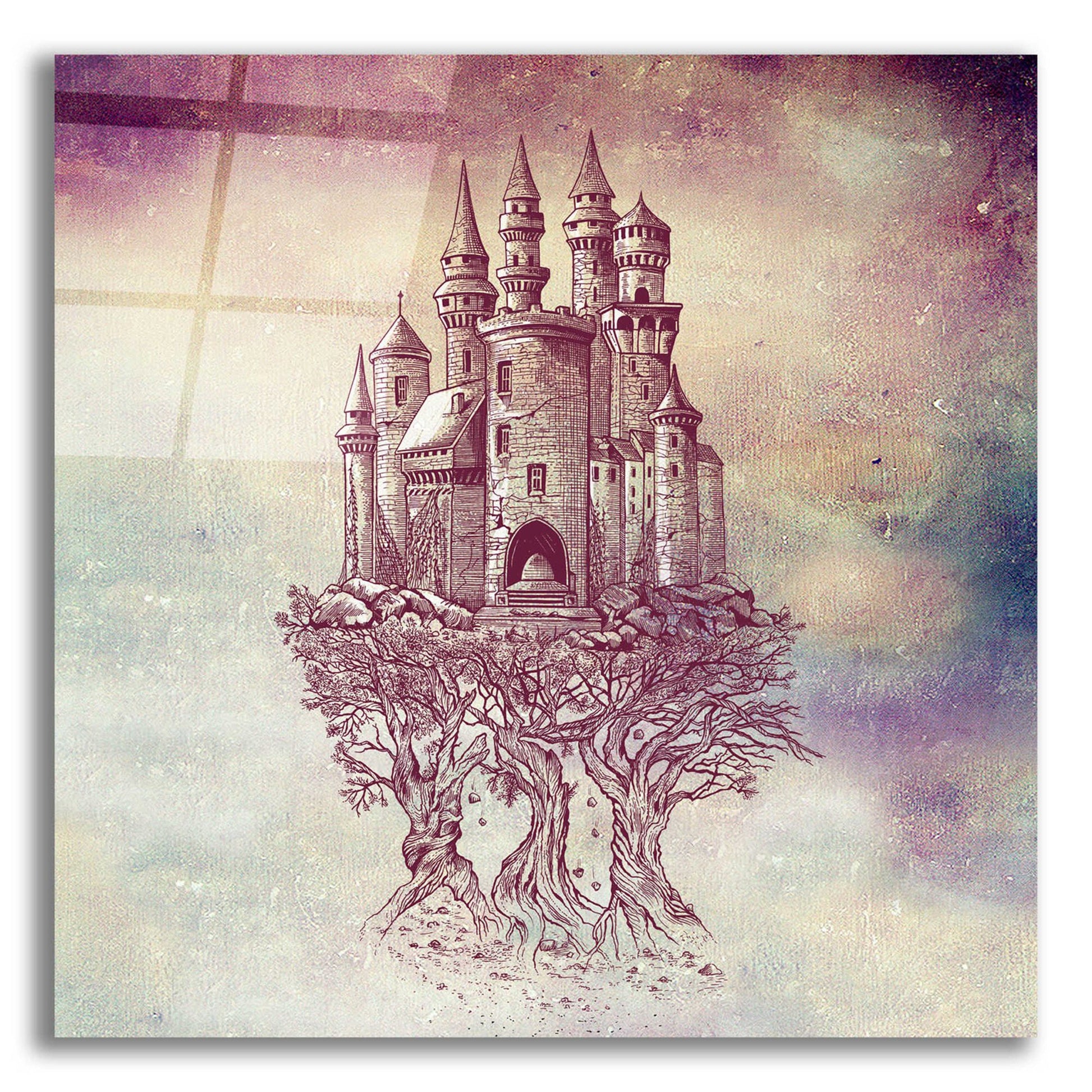 Epic Art 'Castle In Trees' by Rachel Caldwell, Acrylic Glass Wall Art