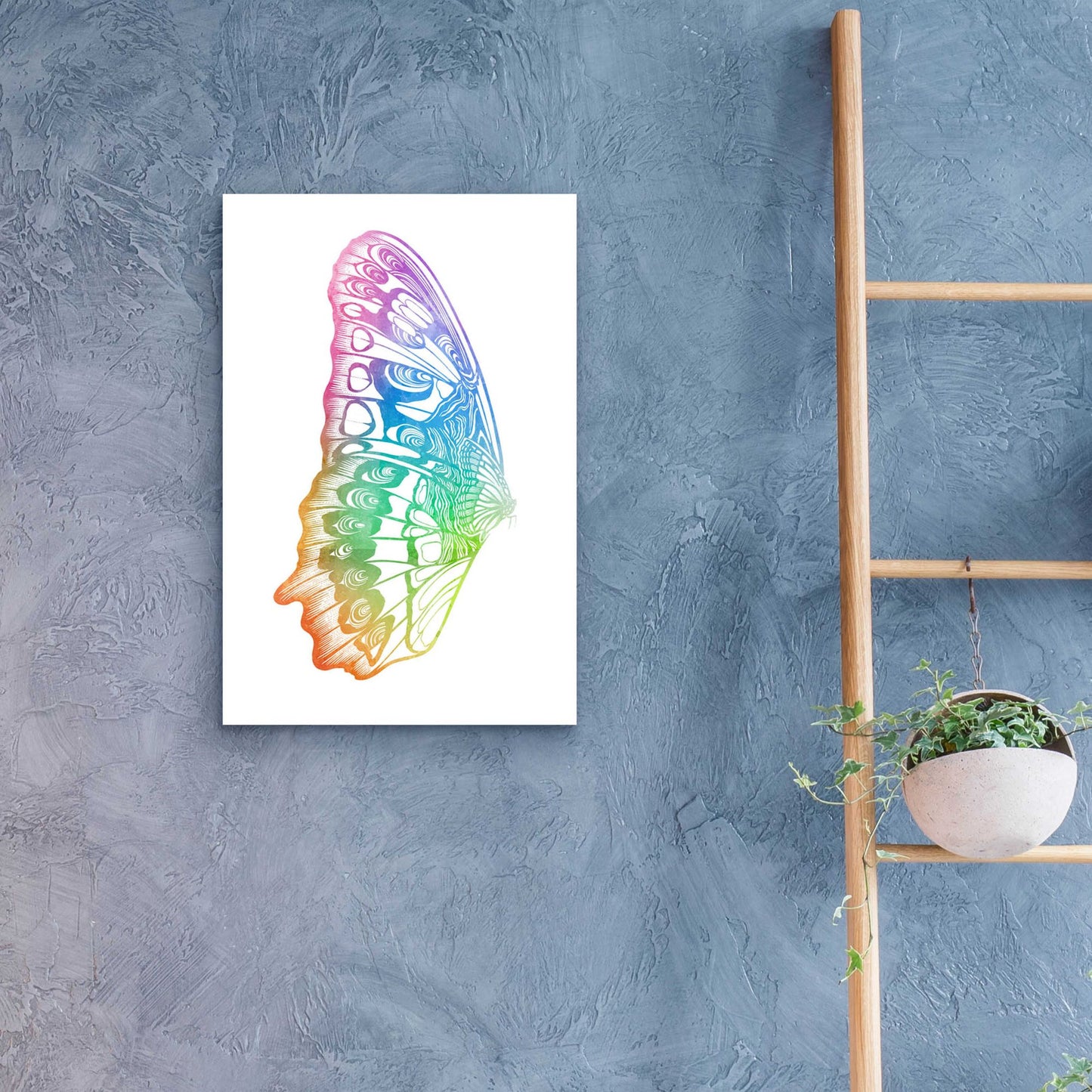 Epic Art 'Butterfly Wing Watercolor' by Rachel Caldwell, Acrylic Glass Wall Art,16x24