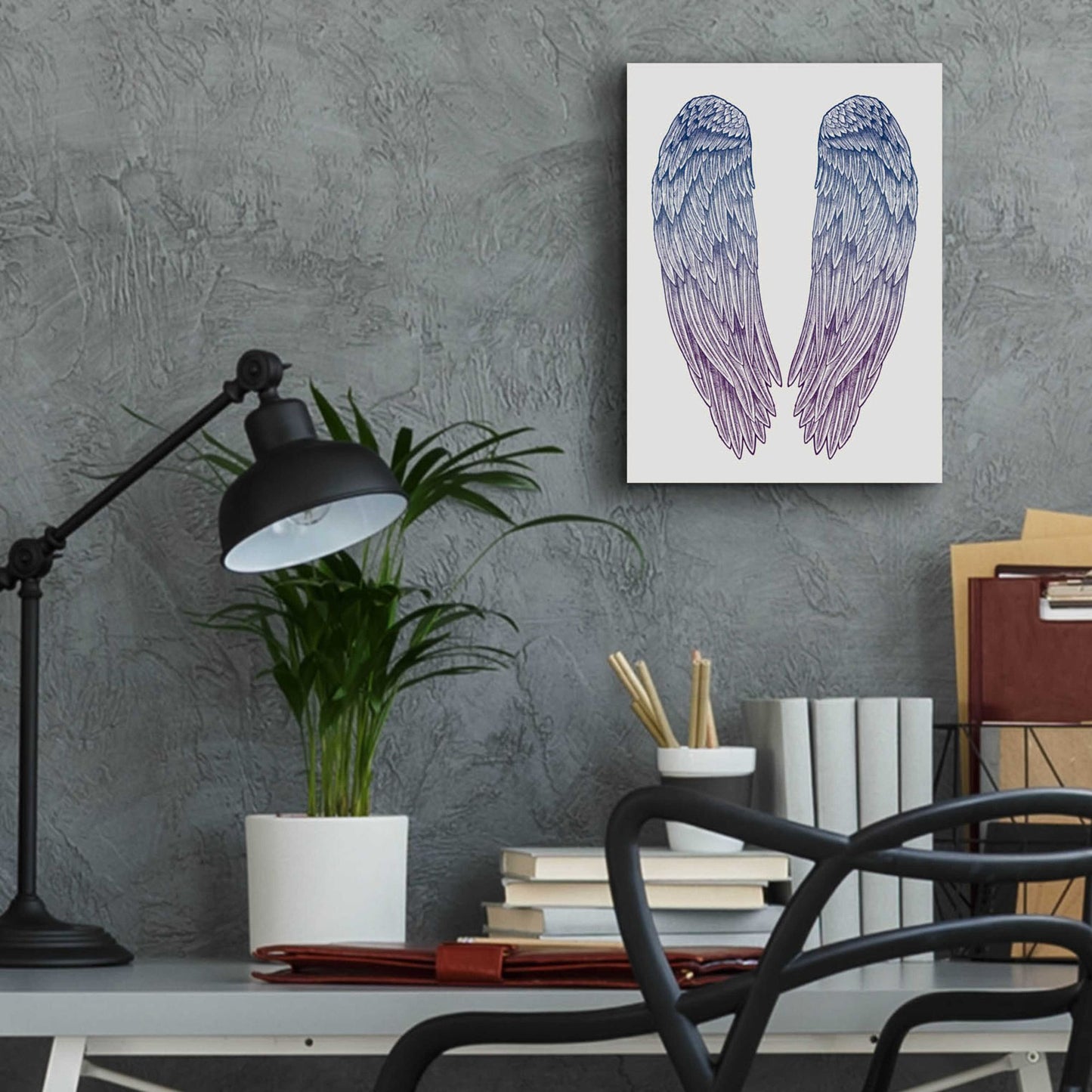 Epic Art 'Angel Wings' by Rachel Caldwell, Acrylic Glass Wall Art,12x16