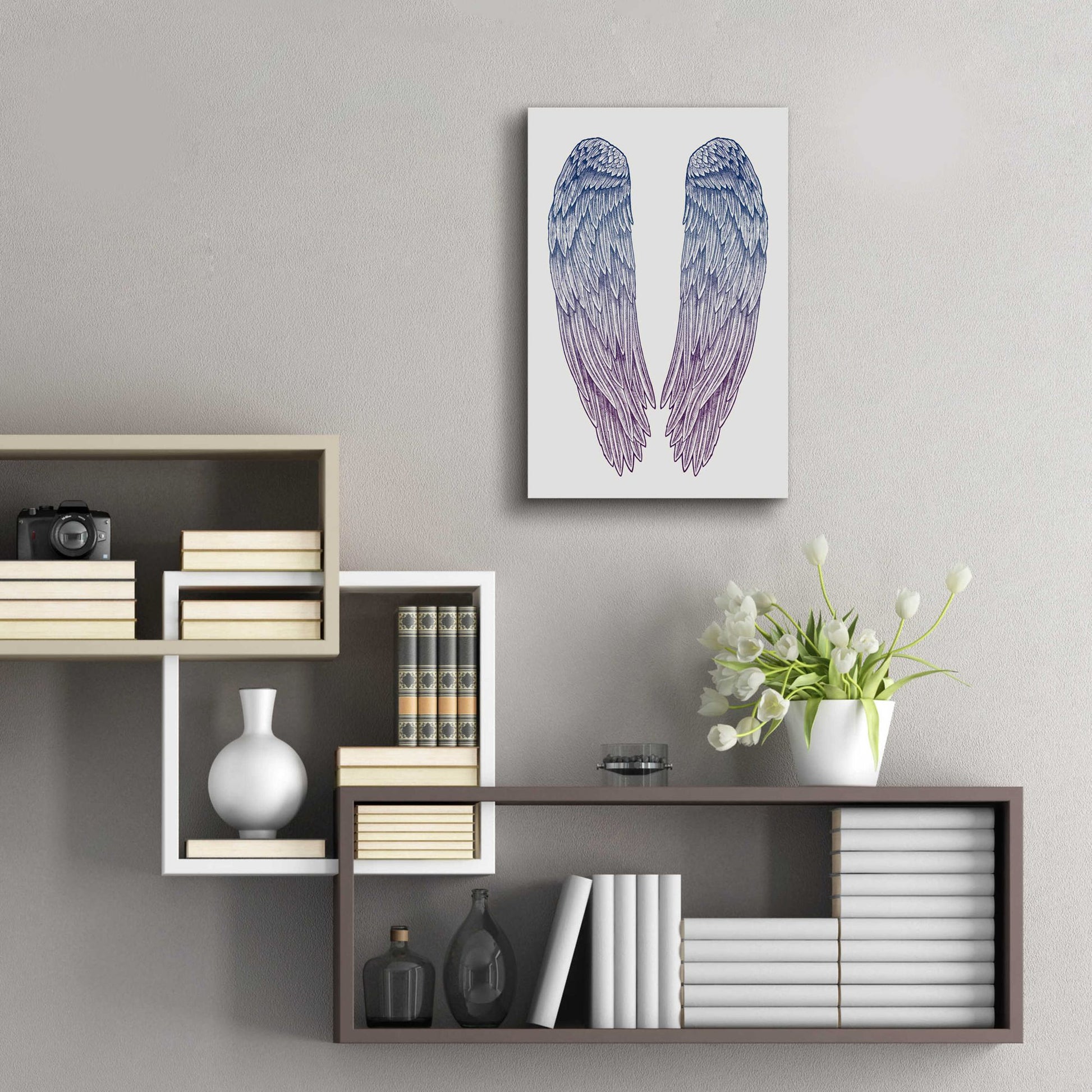 Epic Art 'Angel Wings' by Rachel Caldwell, Acrylic Glass Wall Art,16x24