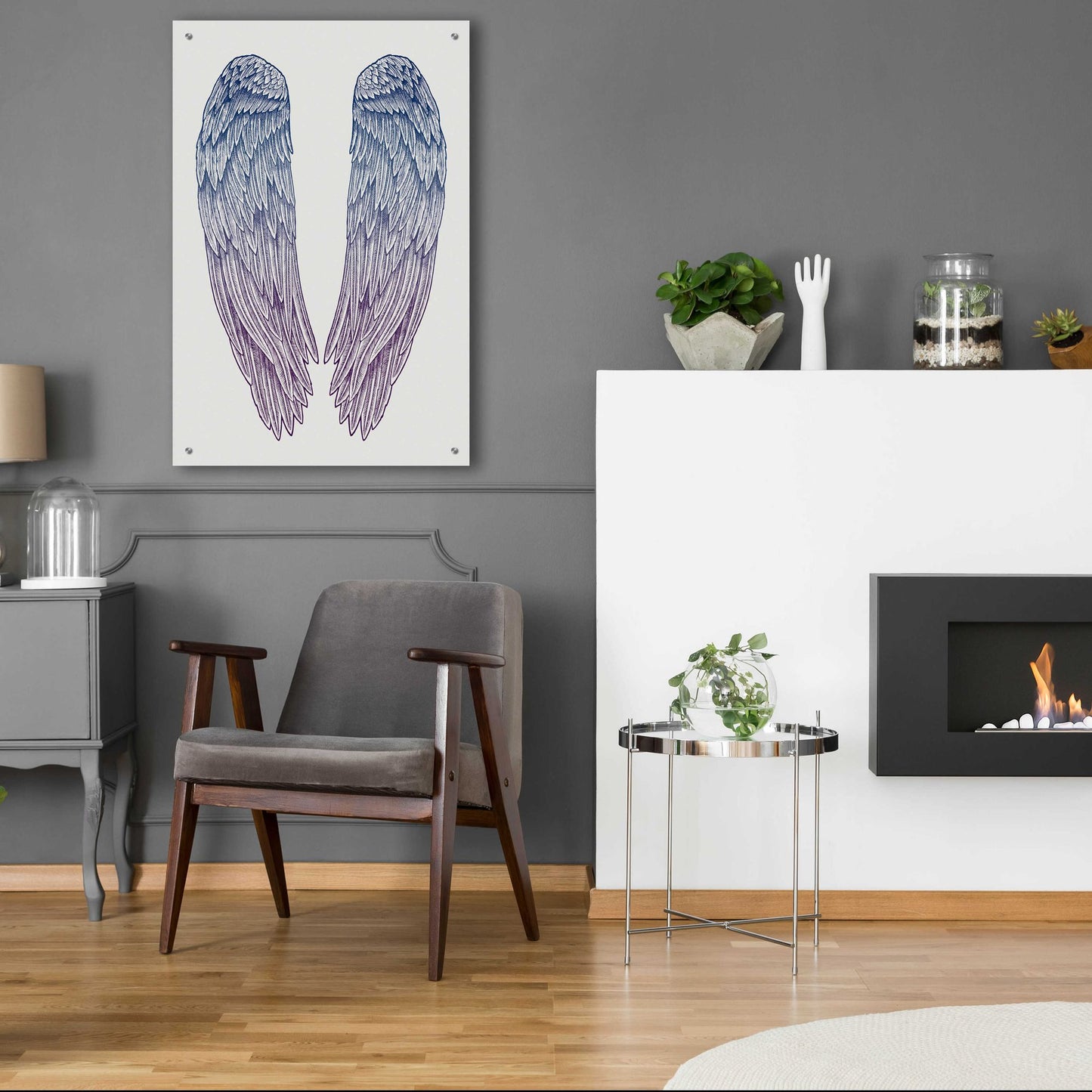 Epic Art 'Angel Wings' by Rachel Caldwell, Acrylic Glass Wall Art,24x36