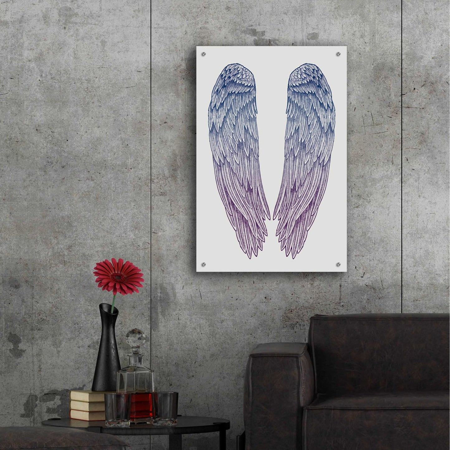 Epic Art 'Angel Wings' by Rachel Caldwell, Acrylic Glass Wall Art,24x36