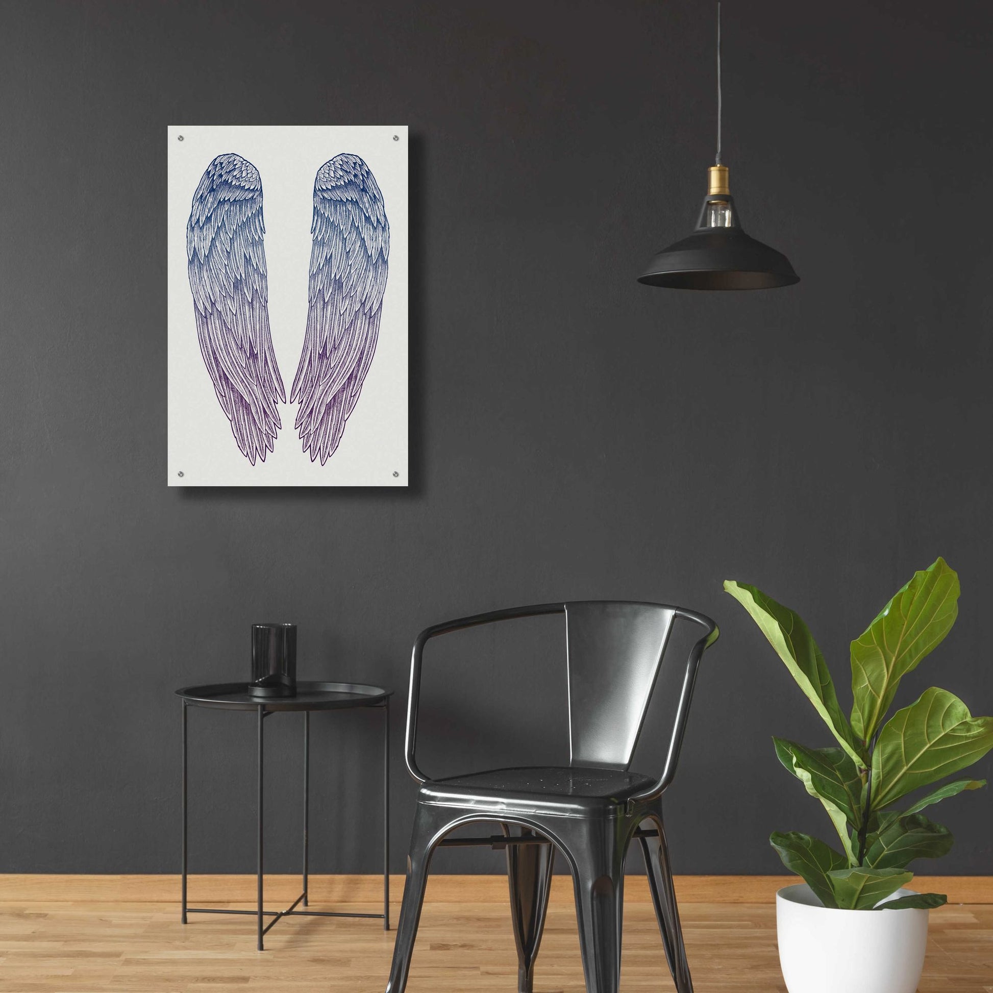 Epic Art 'Angel Wings' by Rachel Caldwell, Acrylic Glass Wall Art,24x36