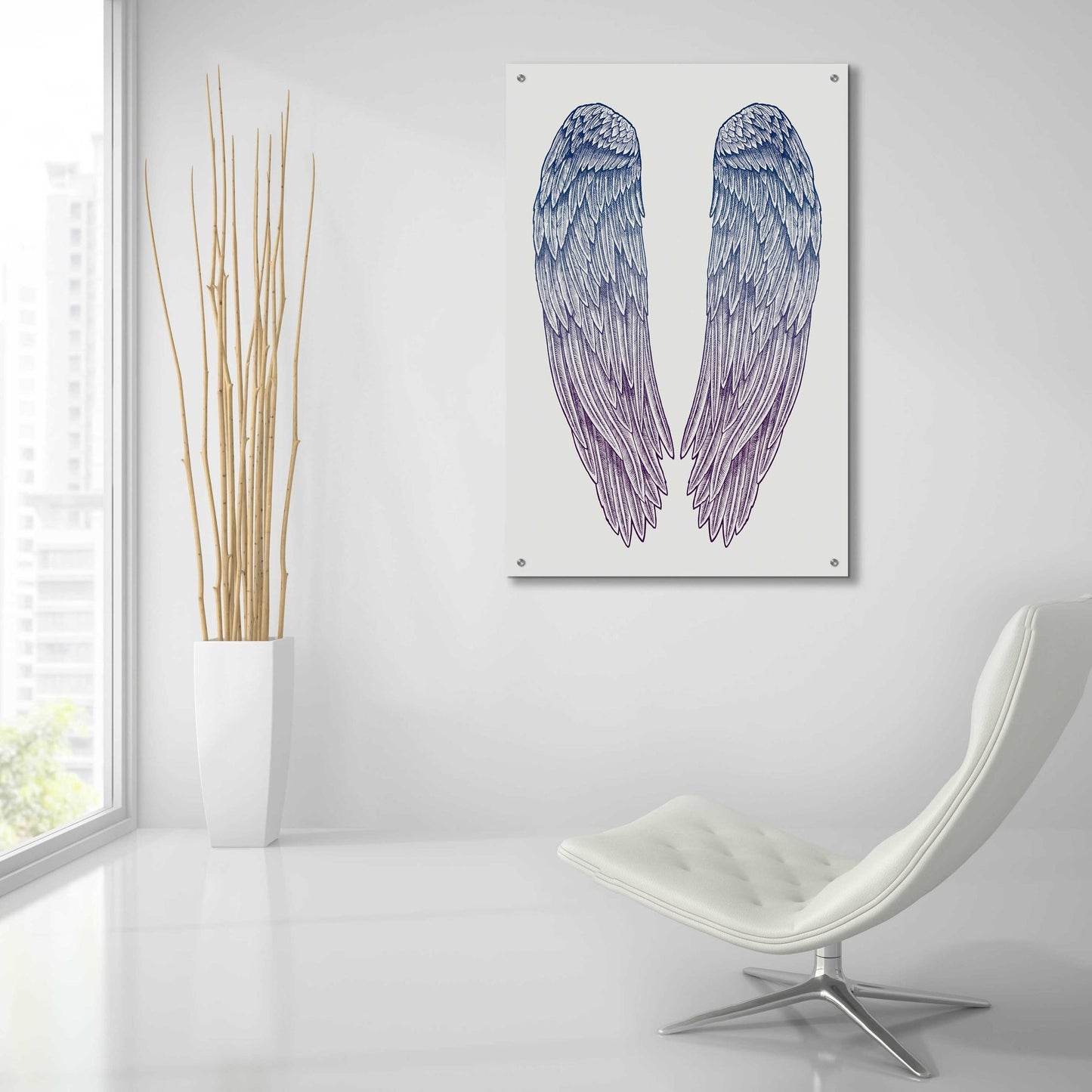 Epic Art 'Angel Wings' by Rachel Caldwell, Acrylic Glass Wall Art,24x36