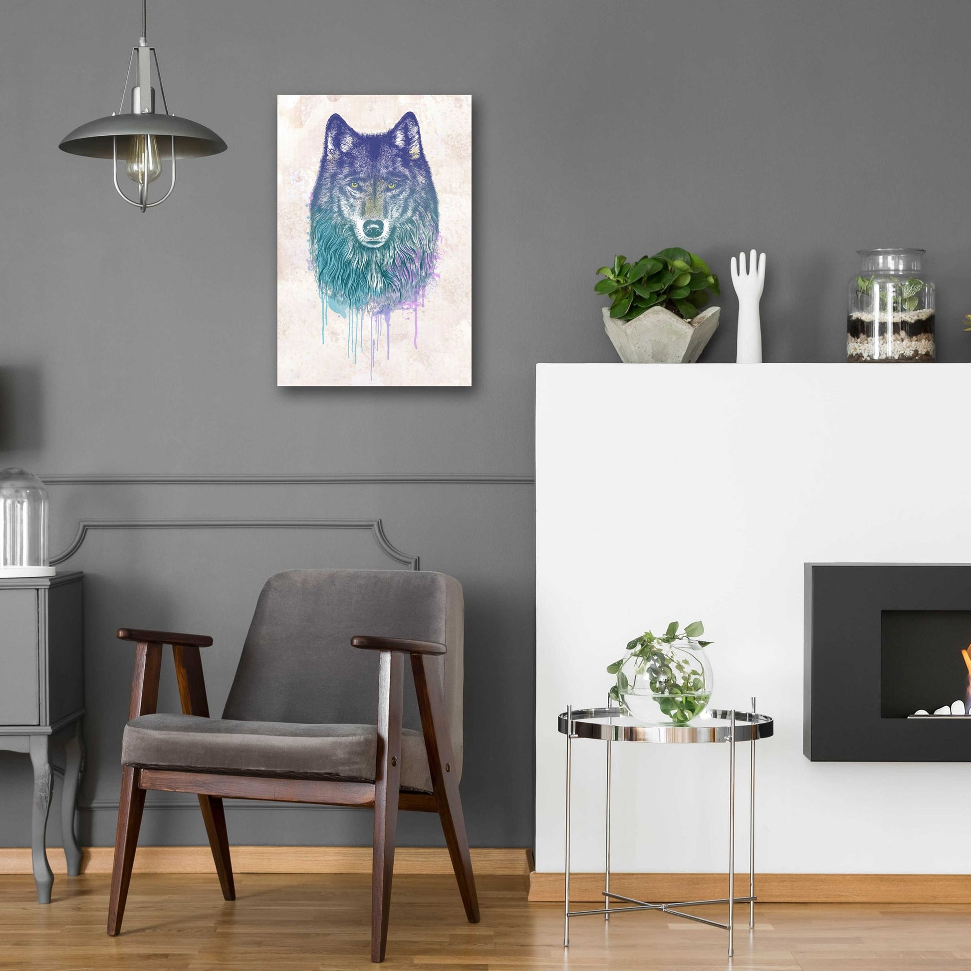 Epic Art 'Wolf Dream' by Rachel Caldwell, Acrylic Glass Wall Art,16x24