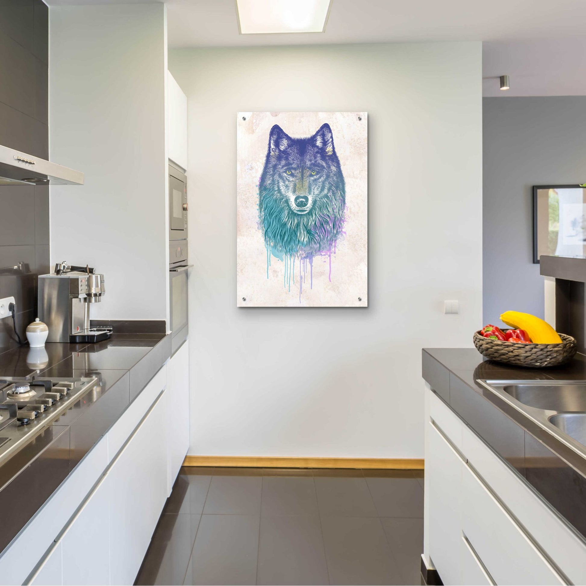 Epic Art 'Wolf Dream' by Rachel Caldwell, Acrylic Glass Wall Art,24x36